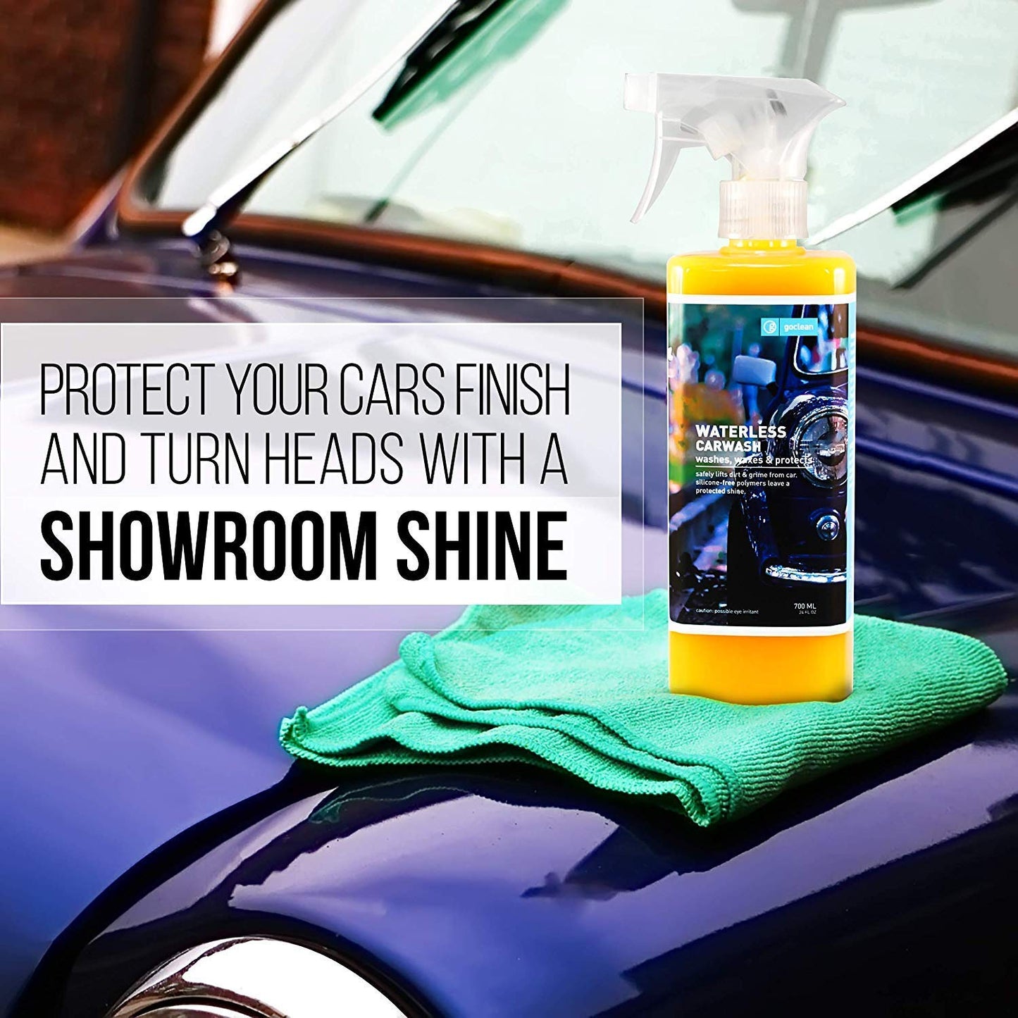 Goclean Waterless Car Wash 4L/135oz - 100% CANADIAN - The First & Original Waterless Wax & Wash. Clean, Quick Detail & Wax Anywhere Anytime. Great for Car, Motorcycles, RV and Marine