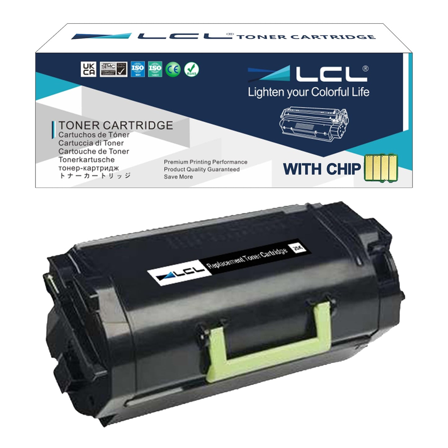 LCL Compatible Toner Cartridge for Lexmark 521H 52D1H00 52D1000 Black for Lexmark MS810N MS810DN MS810DE MS810DTN MS811N MS811DN MS811DTN MS812DN MS812DTN MS812DTN (1-Pack,High Yield)