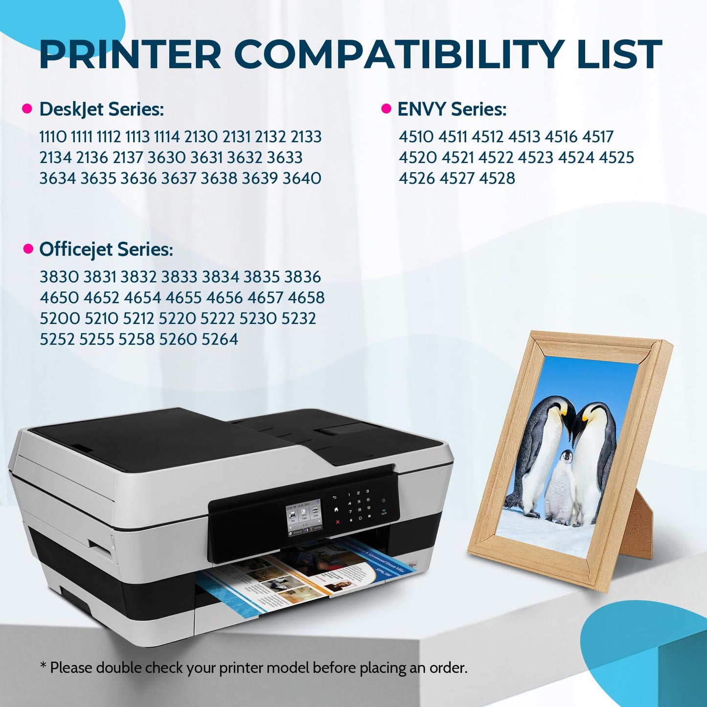 Penguin Ink Cartridges for HP 63XL Envy 4520 4516 4522 Officejet 3830 4650 3833 4512 4516 4520 4522 4655 5255 5200 Deskjet 3630 3632 2132 Printer Remanufactured 63 XL hp63 1 Black 1 Tri-Color 2-Pack