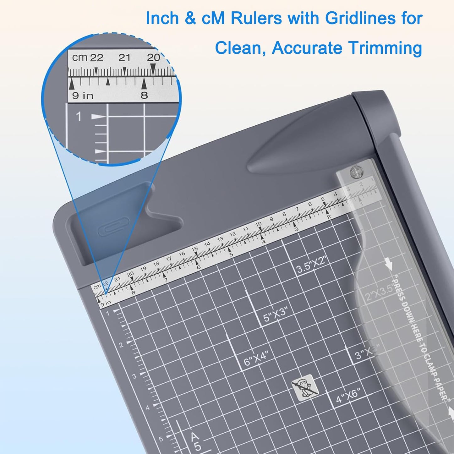 Heavy-Duty Guillotine Paper Cutter & Trimmer - 12-Sheet Capacity for Cardstock, Photos, Craft Paper | Ideal for Office, Classroom, Studio & Scrapbooking