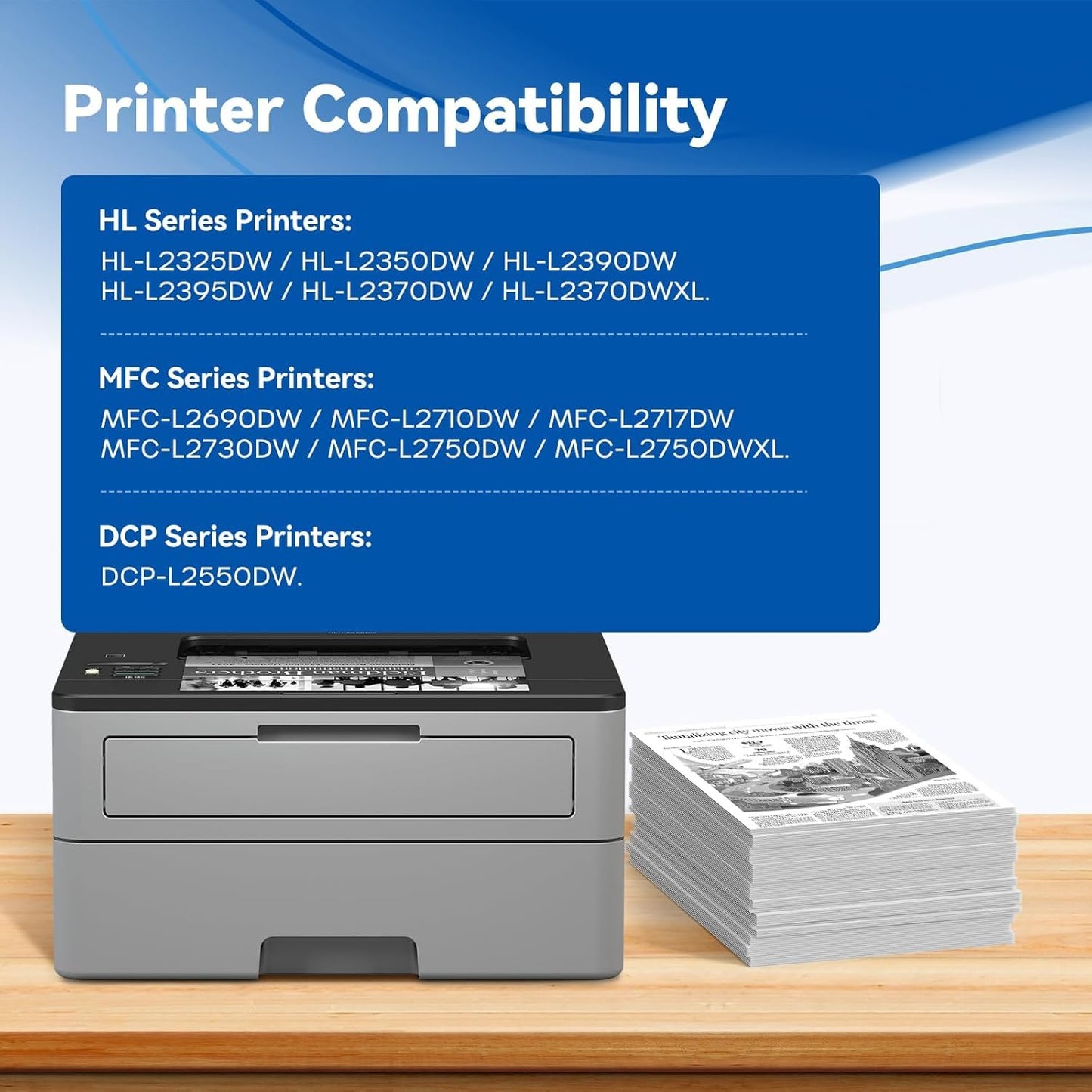 TN760 High Yield Toner Cartridges Replacement for TN 760 TN-760 TN730 Toner Compatible with MFC-2710DW HL-L2395DW DCP-L2550DW HL-L2370DW HL-L2690DW HL-L2390DW MFC-L2750DW Printers(4 Pack)