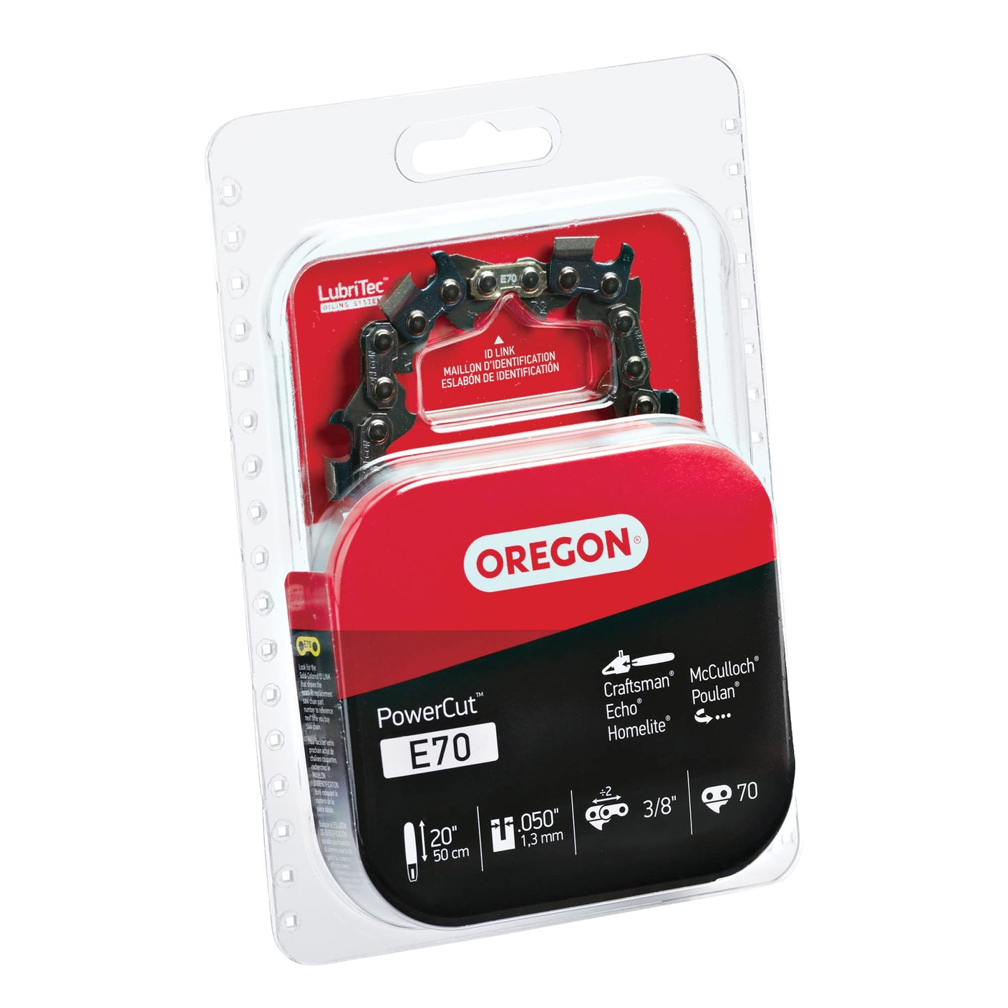 Oregon E70 PowerCut 20-Inch Chainsaw Chain, Fits Craftsman, Echo, Homelite, McCulloch, Poulan