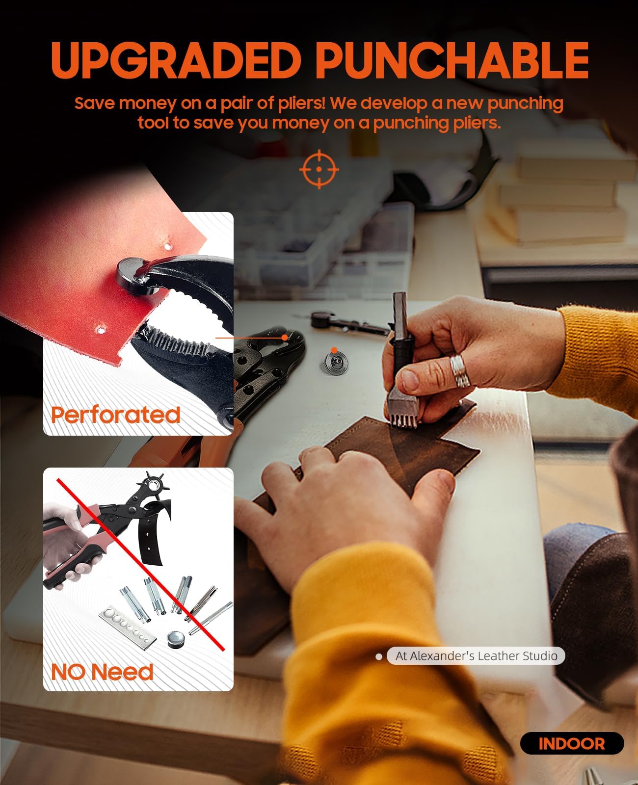 Heavy Duty Snap Fastener Tool Adjustable Snap Setter Tool Includes 100 Sets 15mm Snaps for Boat Cover, Replacing Metal Snaps, Repairing Boat Covers, Canvas, Sewing, Tarps