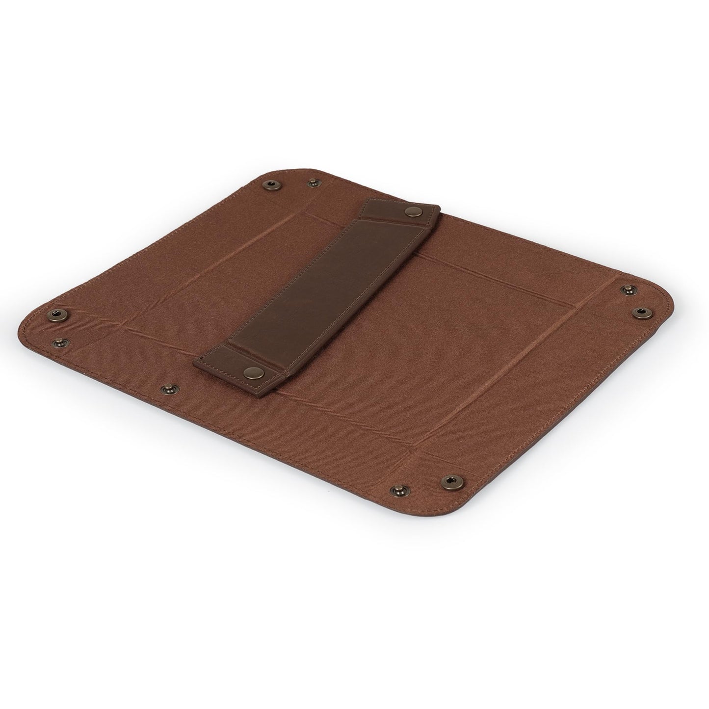 Londo Leather Tray Organizer Caddy, Practical Storage Box Valet for Wallets, Watches, Keys, Coins, Phones, Sunglasses and Office Equipment
