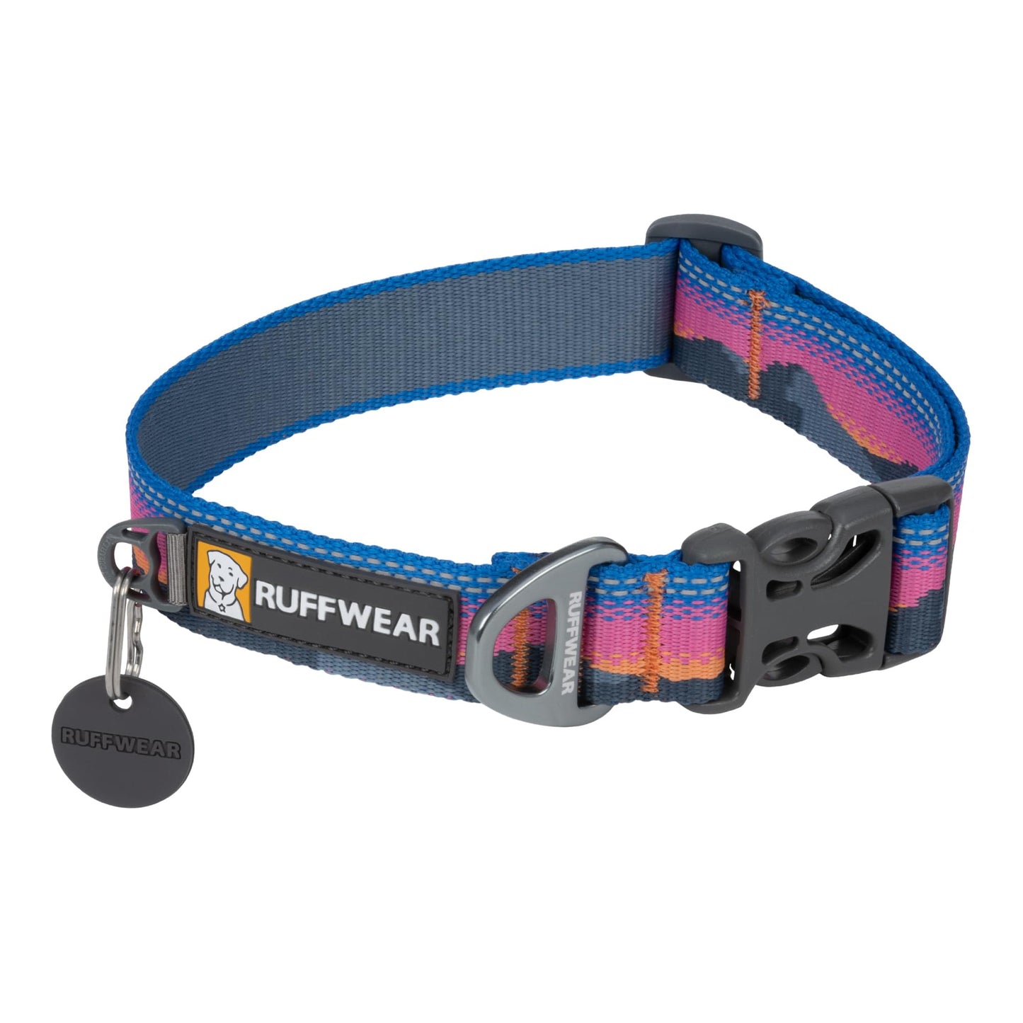 Ruffwear, Crag Dog Collar, Reflective and Comfortable Collar for Everyday Use, Alpine Dusk, 14"-20"