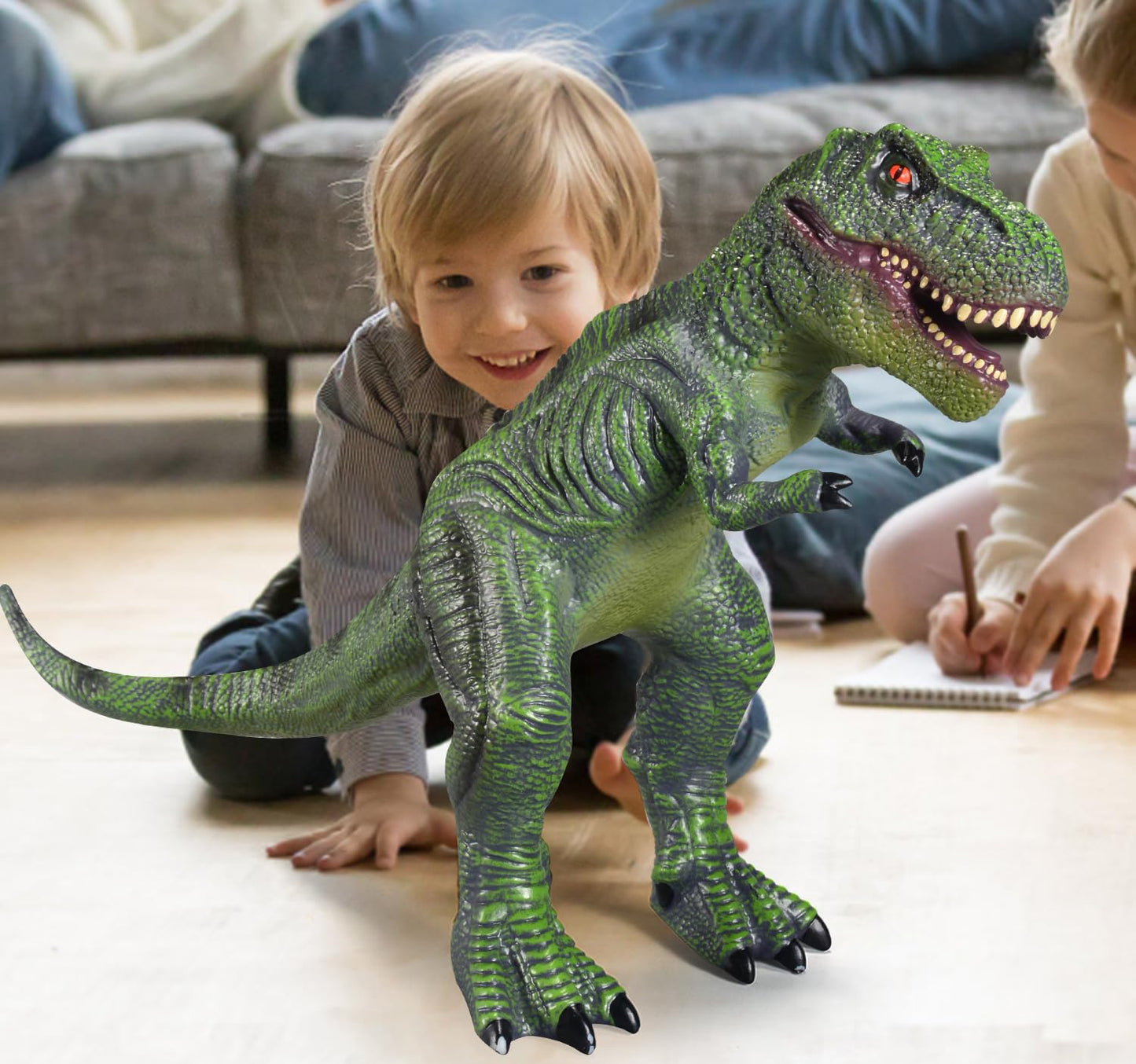 Large Dinosaur Toys- 28" Tyrannosaurus Rex Soft Dinosaur Toys for Kids 3-5, Big Inflatable Dinosaur for Boys Girls, Toddler Dinosaur Party Favors