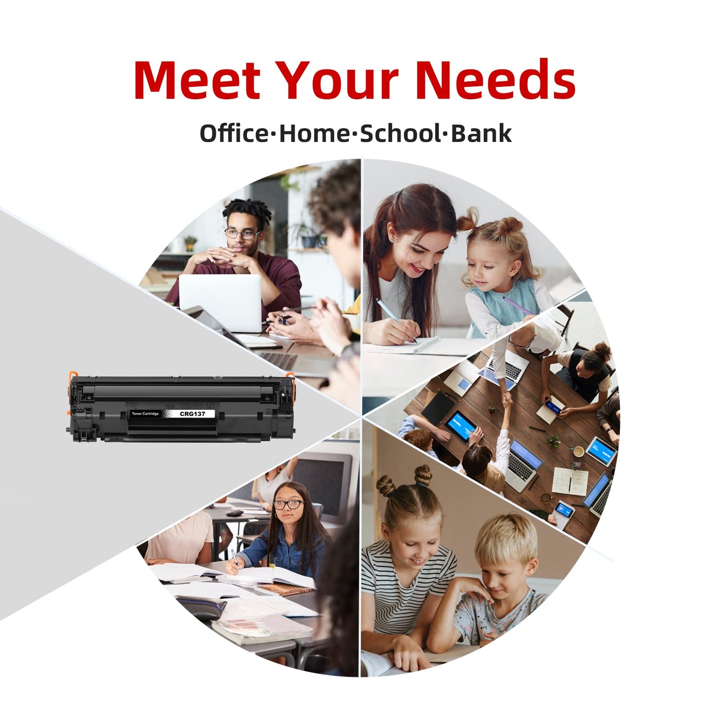 Compatible 137 Toner Cartridge Replacement for Canon 137 CRG137 for Canon ImageClass D570 LBP151dw MF211 MF212w MF216n MF217w MF227dw MF229dw MF232w MF236n MF244dw MF247dw Printer (Black, 2 Pack)