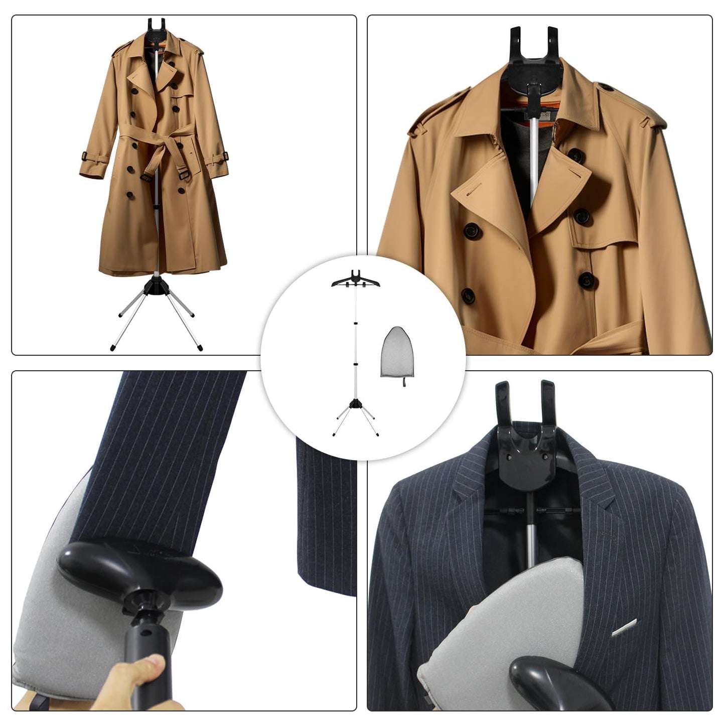 Steam Rack For Clothes With Gloves Steaming Hanger,Garment Steam Rack,Garment Steamer Holder,Hanger For Steaming Clothes