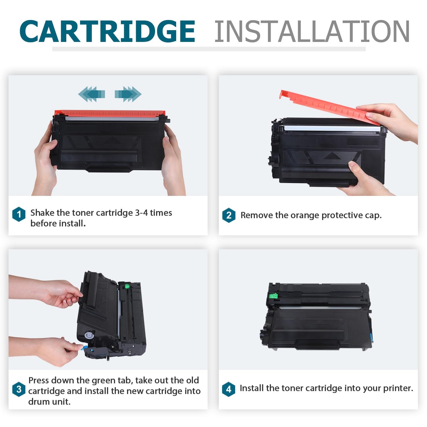 TN850 TN820 High Yield Toner Cartridge Replacement for TN 850 TN-850 TN 820 for HL-L6200DW MFC-L5700DW MFC-L5850DW HL-L5200DW MFC-L5900DW MFC-L6800DW Printer Ink (Black, 2-Pack)