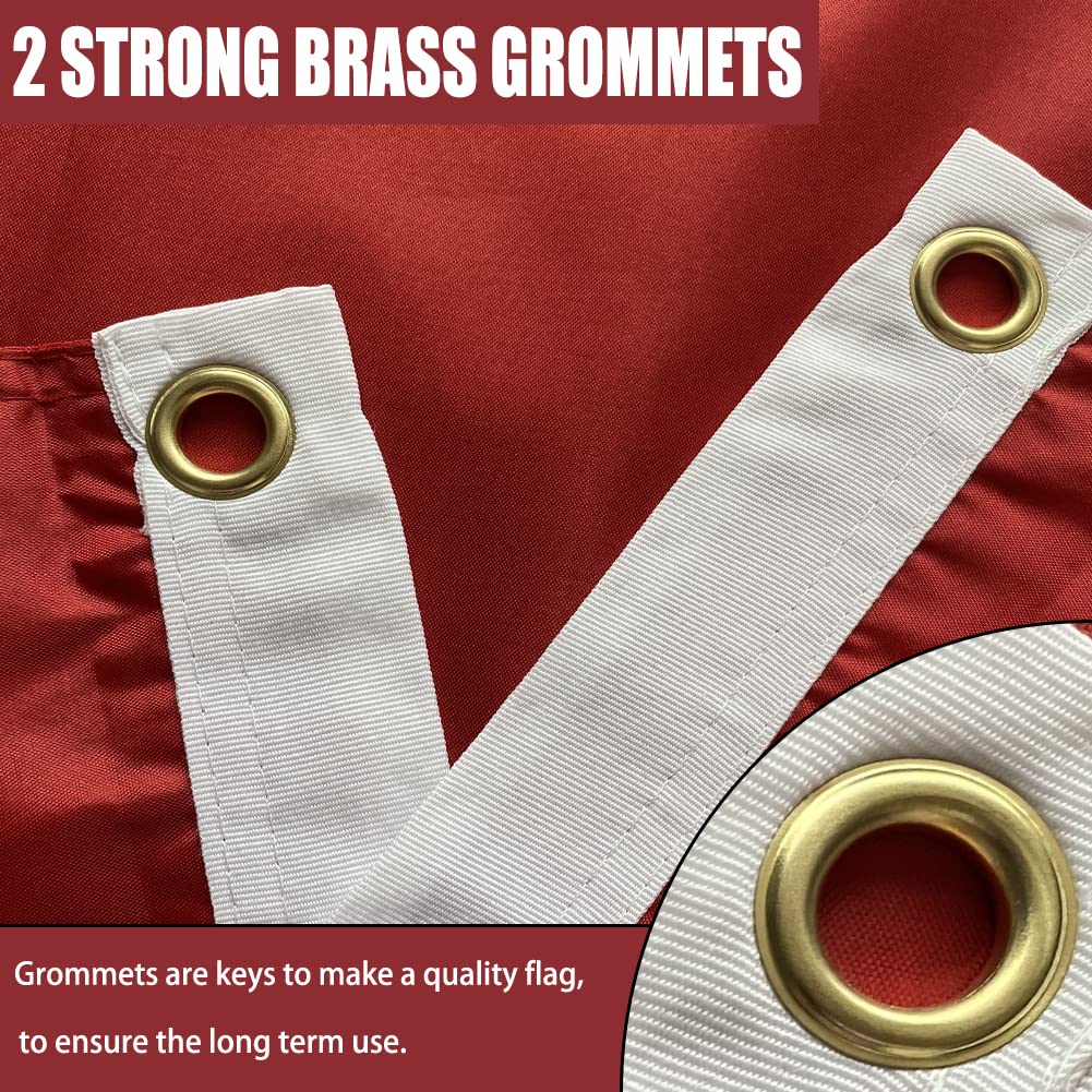 Canada Flag 4x6 Outdoor Double Sided - Vivid Color Polyester Canvas Header and 4 Rows Stitched - Canadian National Flags with Brass Grommets