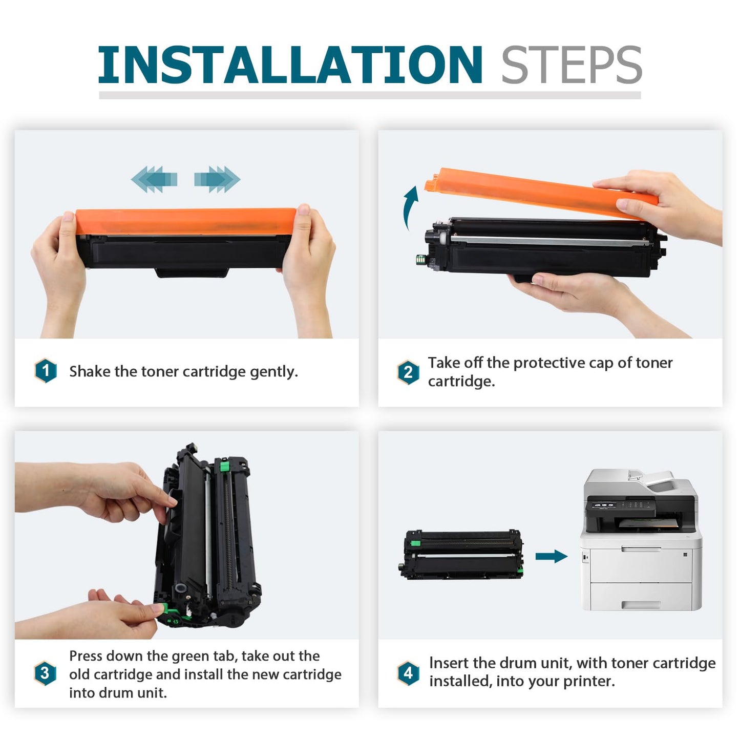 Inkalfa Compatible TN227 Toner Cartridge: Replacement for Brother TN227 TN223 TN-227 TN-223 TN227BK TN-227BK/C/M/Y High Yield for MFC-L3770CDW HL-L3290CDW MFC-L3710CW HL-L3270CDW L3750CDW Printer