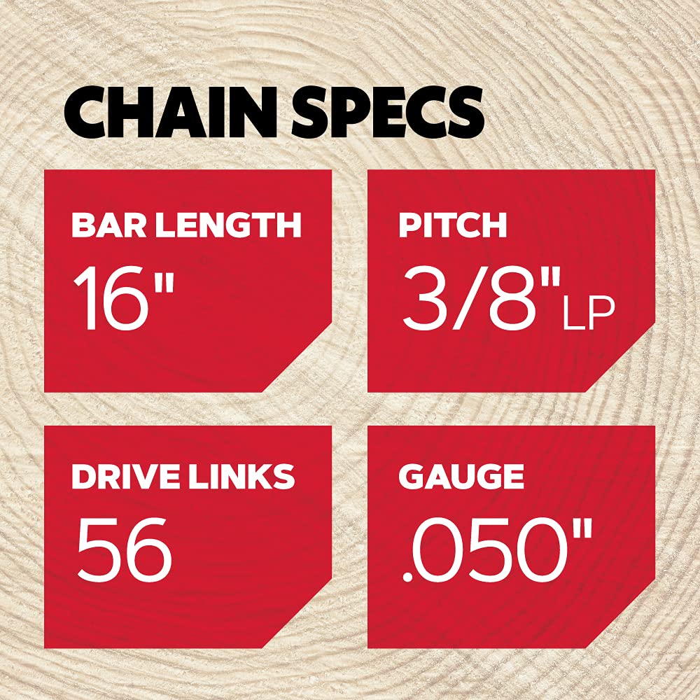 Oregon 3-Pack S56 AdvanceCut Chainsaw Chain for 16-Inch Bar -56 Drive Links – Low-Kickback Chain fits Husqvarna, Echo, Poulan, Craftsman and More