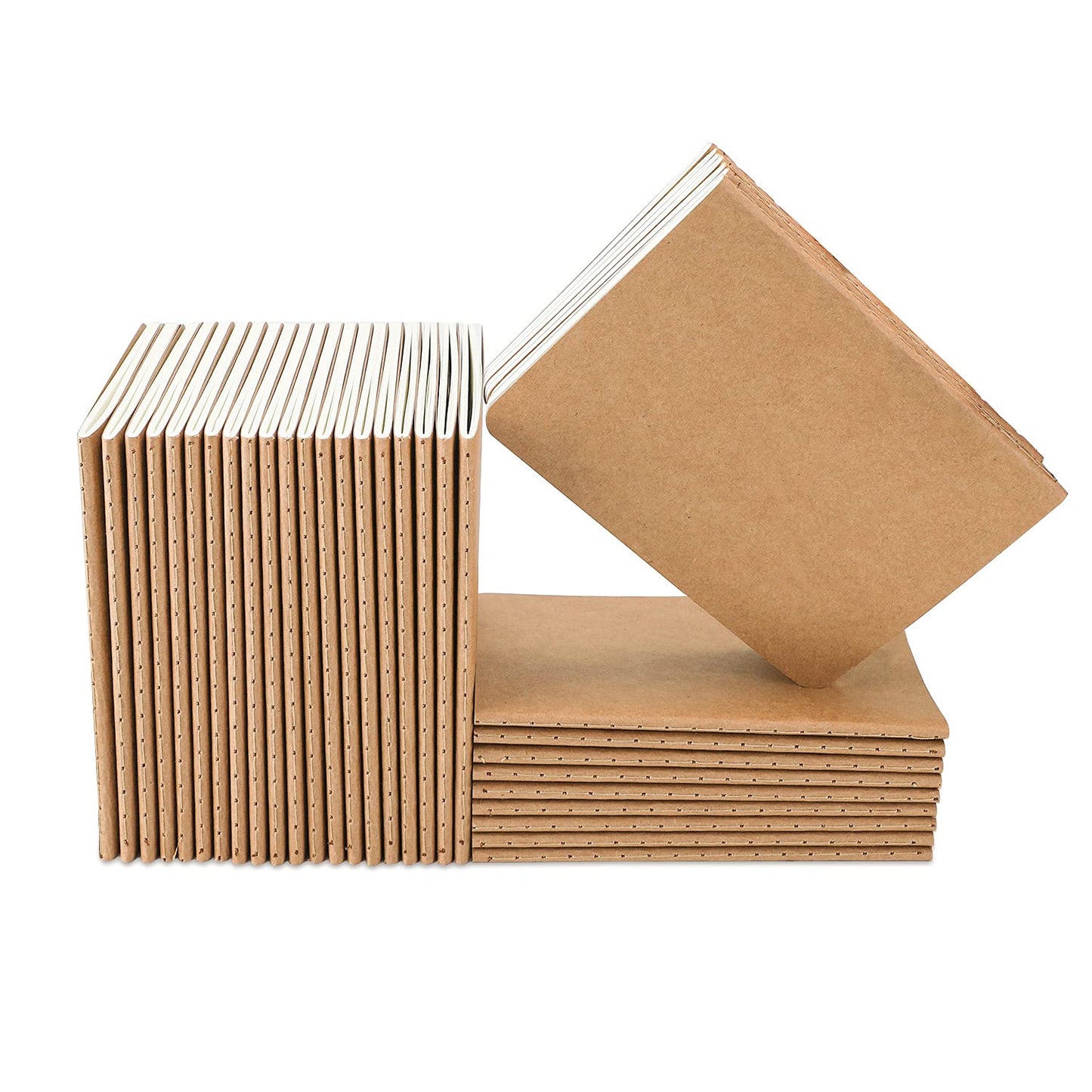 EUSOAR Pocket Notebook Journal, A6 36 Pack 3.9" x 5.5" 60 Pages Softcover Lined Kraft Notebooks, Memo Scratch Pads Notepad Travel Journal Sketchbook, Office Subject Writing Diary Notebooks