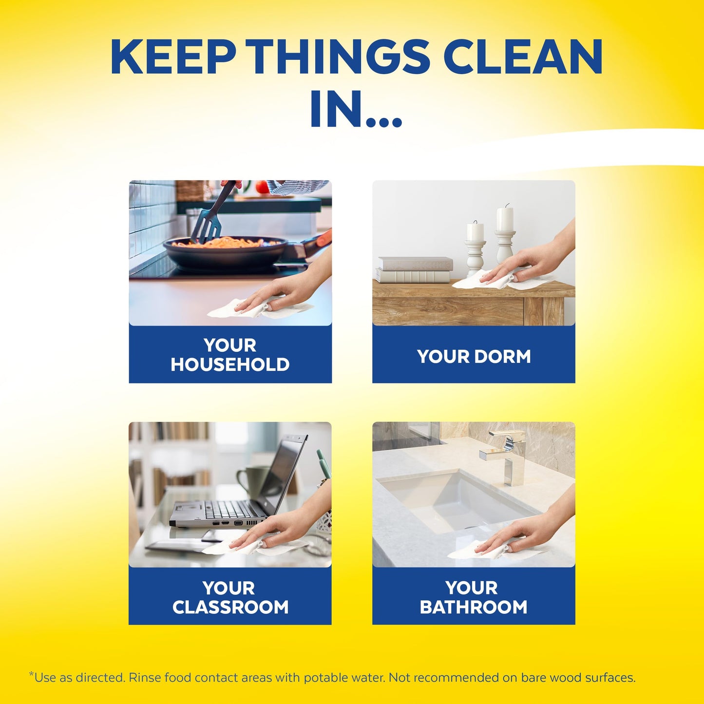Lysol Disinfecting Wipes, Thick Cleaning Wipes with Micro Pocket Design for Home & Electronics, Kills 99.9% of Germs, Removes Allergens, Citrus Scent, 6 x 75 Count (450 Total Wipes)