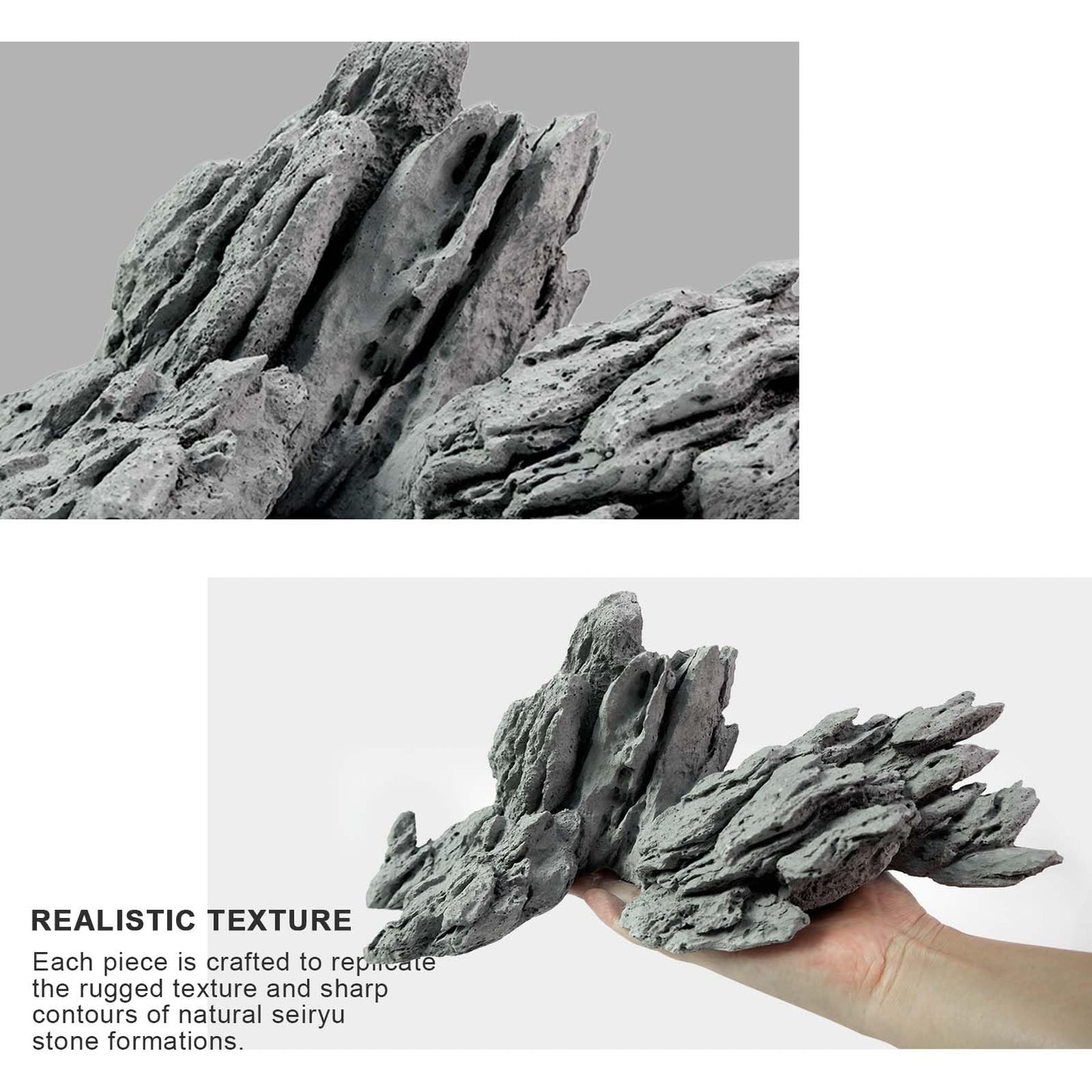 FZONE Aquarium Rocks Aquascaping, Resin Seiryu Rock for Aquascaping