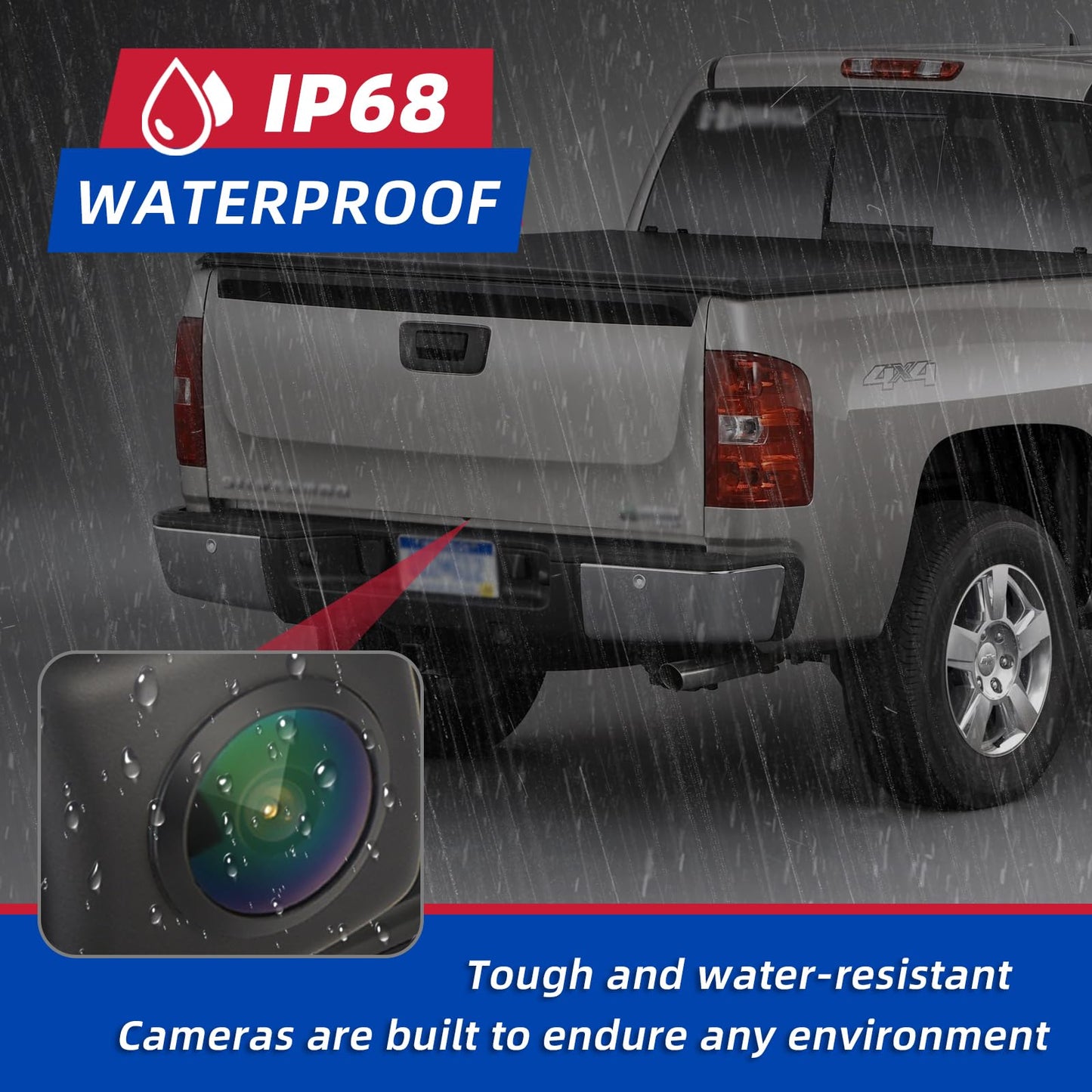 Backup Camera Rear View Camera Compatible with 2014 2015 Chevy Silverado Cheyenne GMC Sierra 1500 2500 HD 3500 HD Replaces # 22803702 23306741