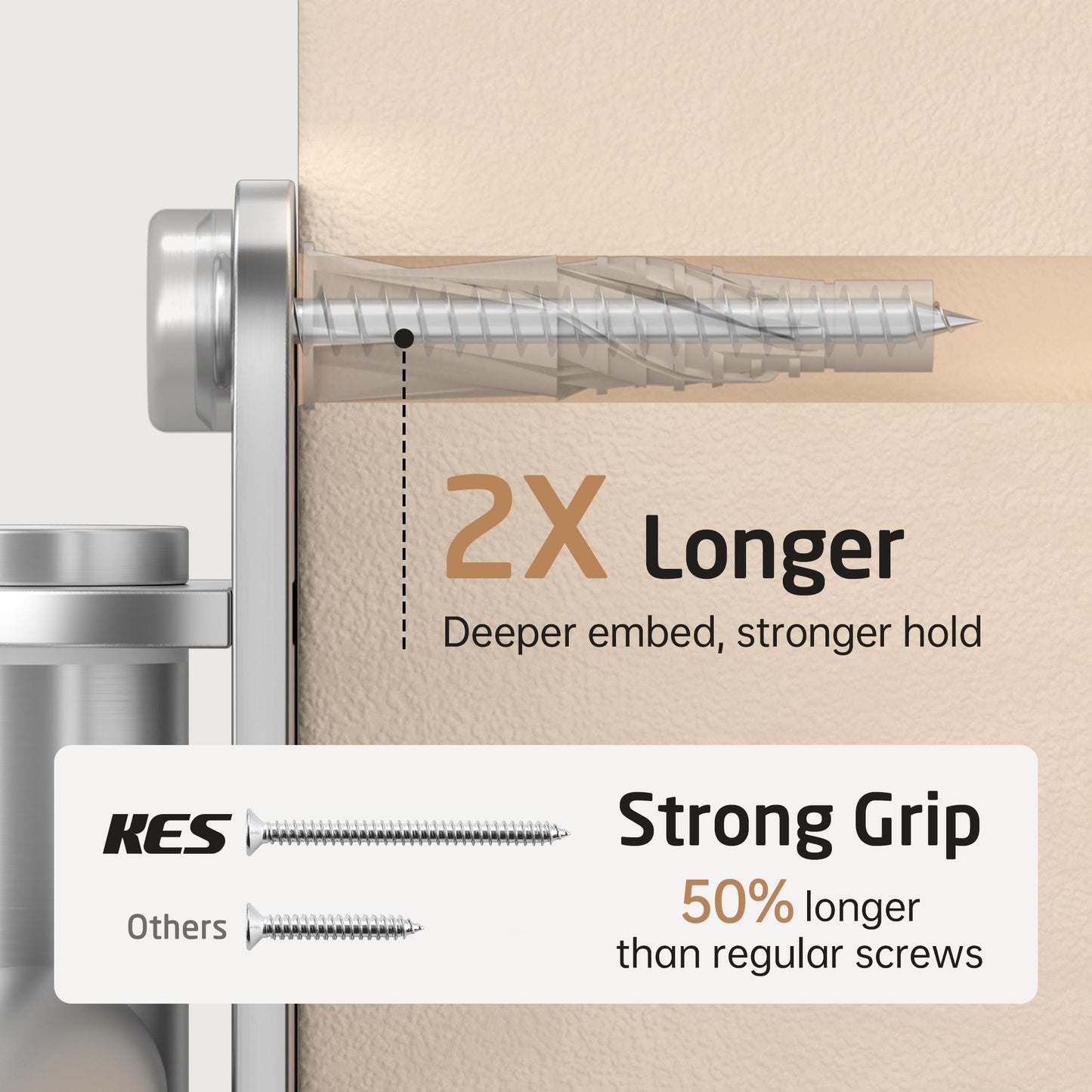 KES Swivel Towel Rack, 19.5" Extra Long Towel Rack Wall Mounted 4 Arm, Swing Out Towel Holder, SUS304 Stainless Steel Brushed Finish, A2104S4L50-2