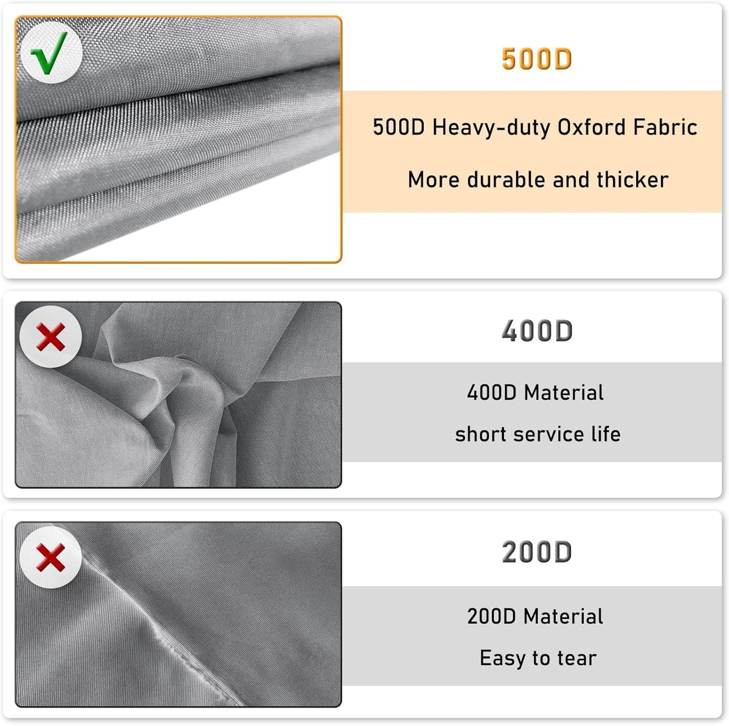 STARTWO Outdoor Waterproof Patio Furniture Covers 4-Piece Set for Chairs 32in, Loveseat 56in, Coffee Table 45in, Heavy Duty, Grey