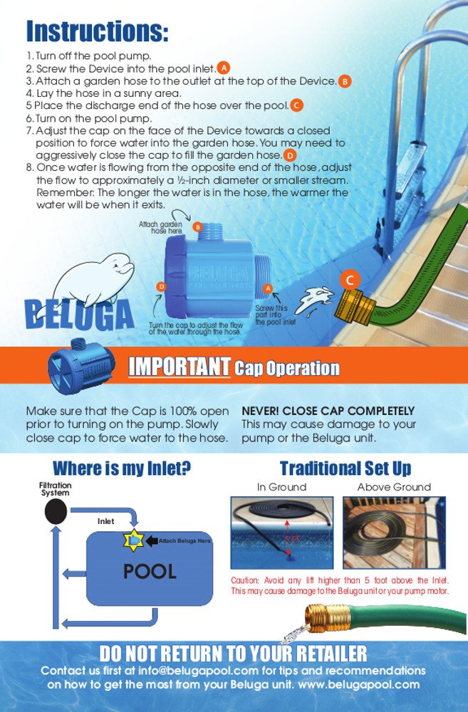 Beluga Pool Solutions 1652 Solar Heating Device for Swimming Pool