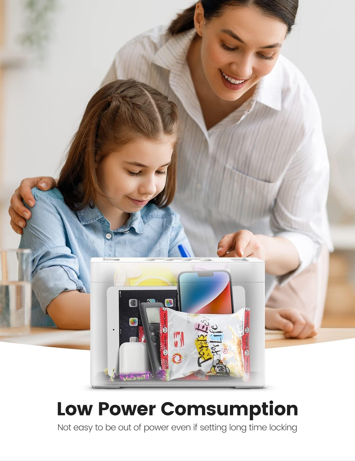 Vaydeer Metal Timed Lock Box, Timer Lock Box with Child Lock and LED Display, Self-Control Time Locking Container for Cell Phones, Snacks, Alcohol or Other Temptations Up to 365 days
