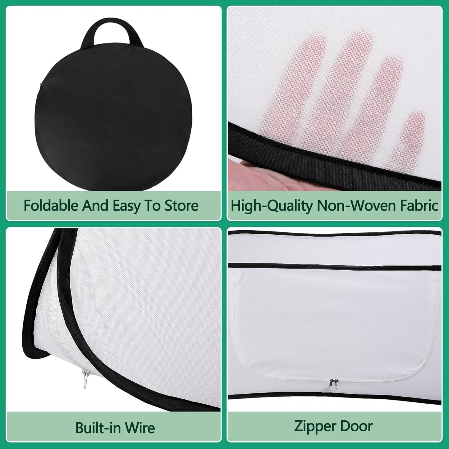 2Pcs Winter Garden Row Plants Covers - 45x22x16 Garden Raised Beds Vegetable Rows Covers - Cold-Proof Winter Pop Up Freeze Protection Accelerator Cover for Seedlings Flowers Snow Frost Protection