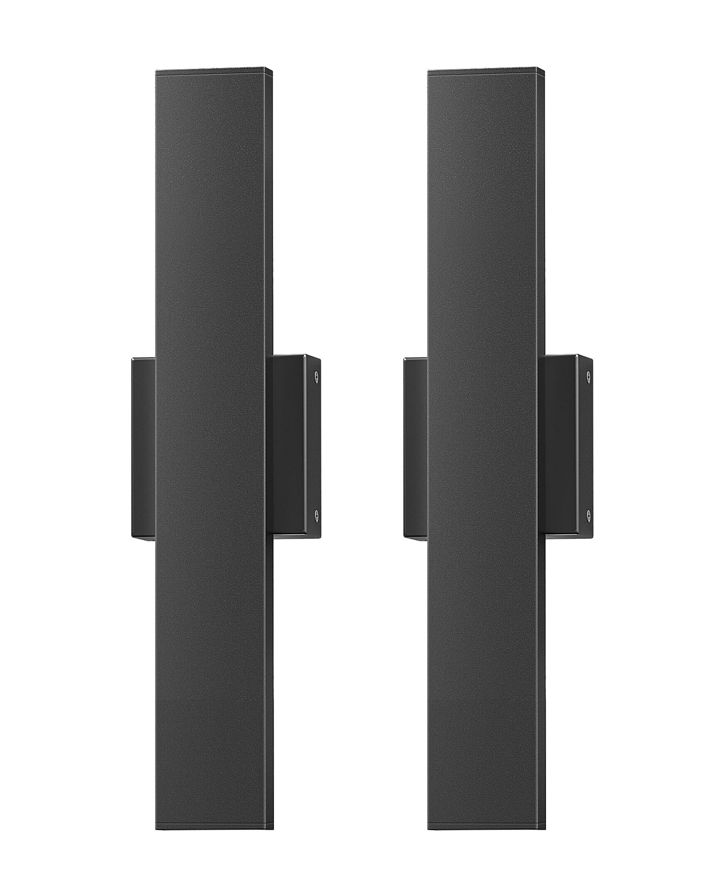 EDISHINE 2 Pack LED Outdoor Wall Lights Dimmable, 3CCT (3000K 4000K 5000K), 15.7'' Modern Black Exterior Light Fixtures, Waterproof Front Door Lights for Entrance, Hallway, Garage, Porch