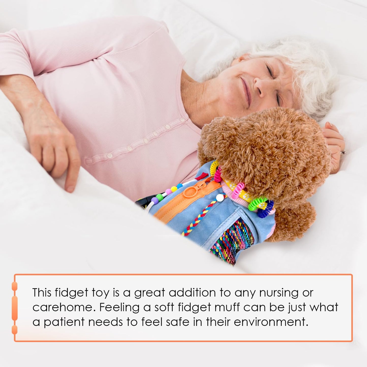 Fidget Dog Blanket for Elderly, Fidget Sensory Dog Blanket for Seniors with Alzheimer’s, Dementia Products for Elderly, Sensory Fidget Blanket