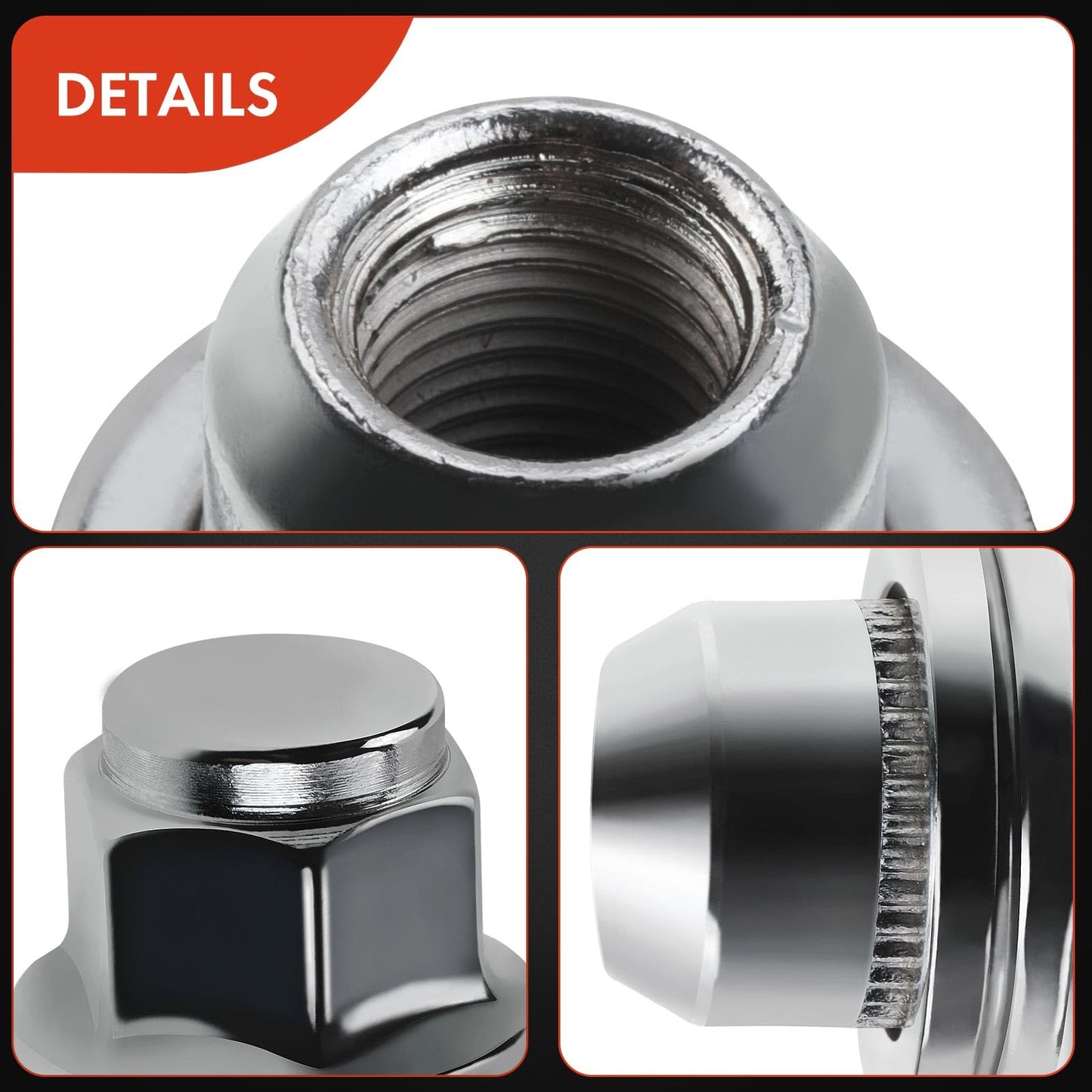 A-Premium M12-1.25 Wheel Lug Nuts Compatible with Nissan Pathfinder Maxima Murano 370Z Infiniti QX60 Q50 G25 G35 G37 QX50 Q60 Front or Rear Side 10-PC Set