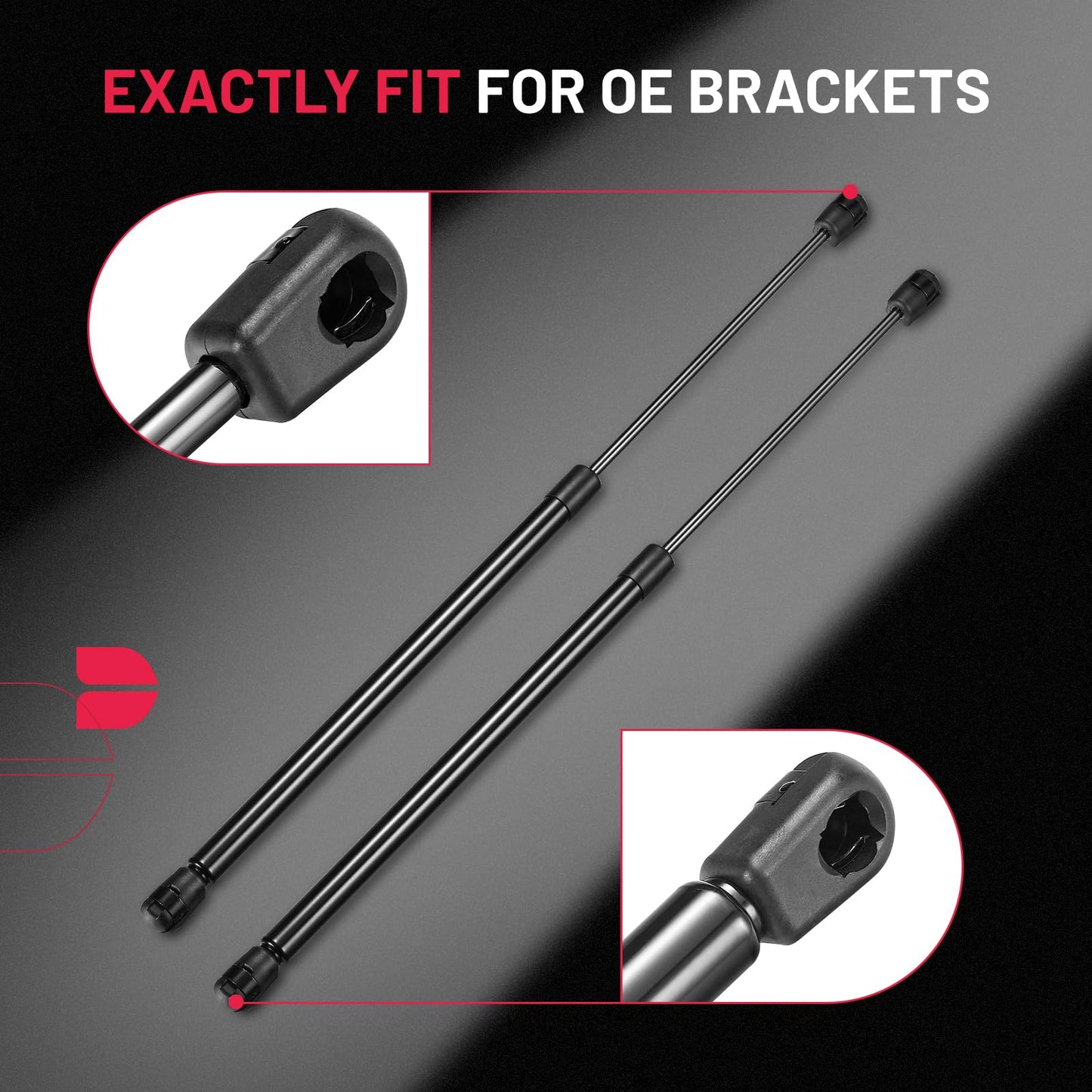 BDFHYK C16-08316 20inch 40lbs (178N) Gas Shocks Struts Lift Support for are ATC Leer Camper Shell Awning Snugtop Topper Canopy Truck Cap Pickup Window RV Door or Toolbox Lid etc, Set of 2