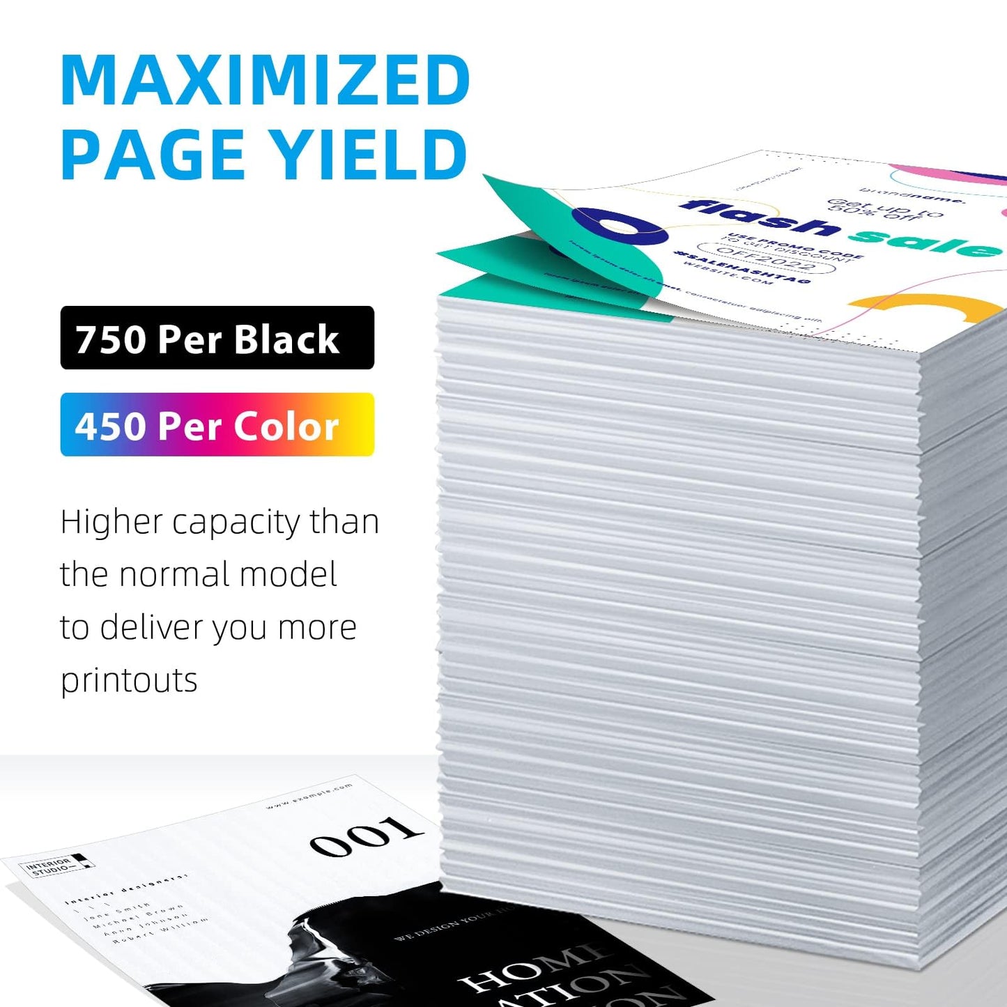 High Yield 63 Black/Tri-Color Ink,Compatible for HP 63 63XL Ink Cartridge Combo Pack, Work for Envy 4520 4522 3634 OfficeJet 3830 4650 5252 5258 DeskJet 3636 1111 3630 1112 3637 Printer