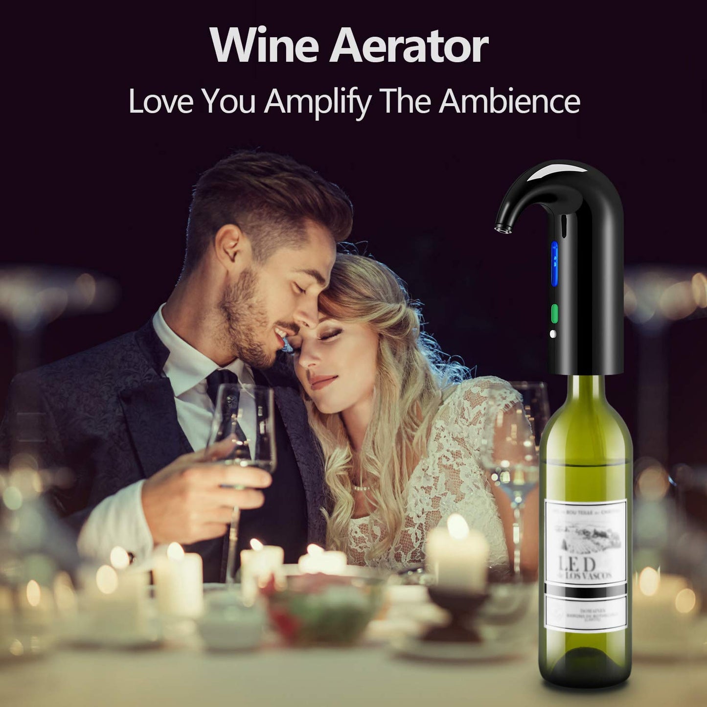 Wine Aerator Electric Wine Decanter Best Sellers One Touch Red -White Wine Accessories Aeration Work with Wine Opener for Beginner Enthusiast - Spout Pourer - Preserver