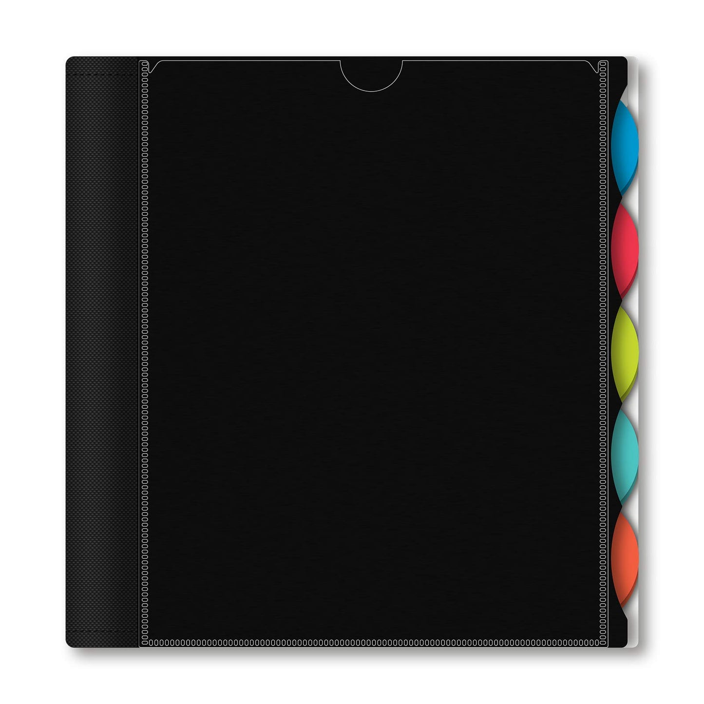 IQ+ iScholar Poly Cover 10 Subject Notebook, College Ruled, 11 x 8.5 Inch, 250 Sheets, Black (58900-BK)