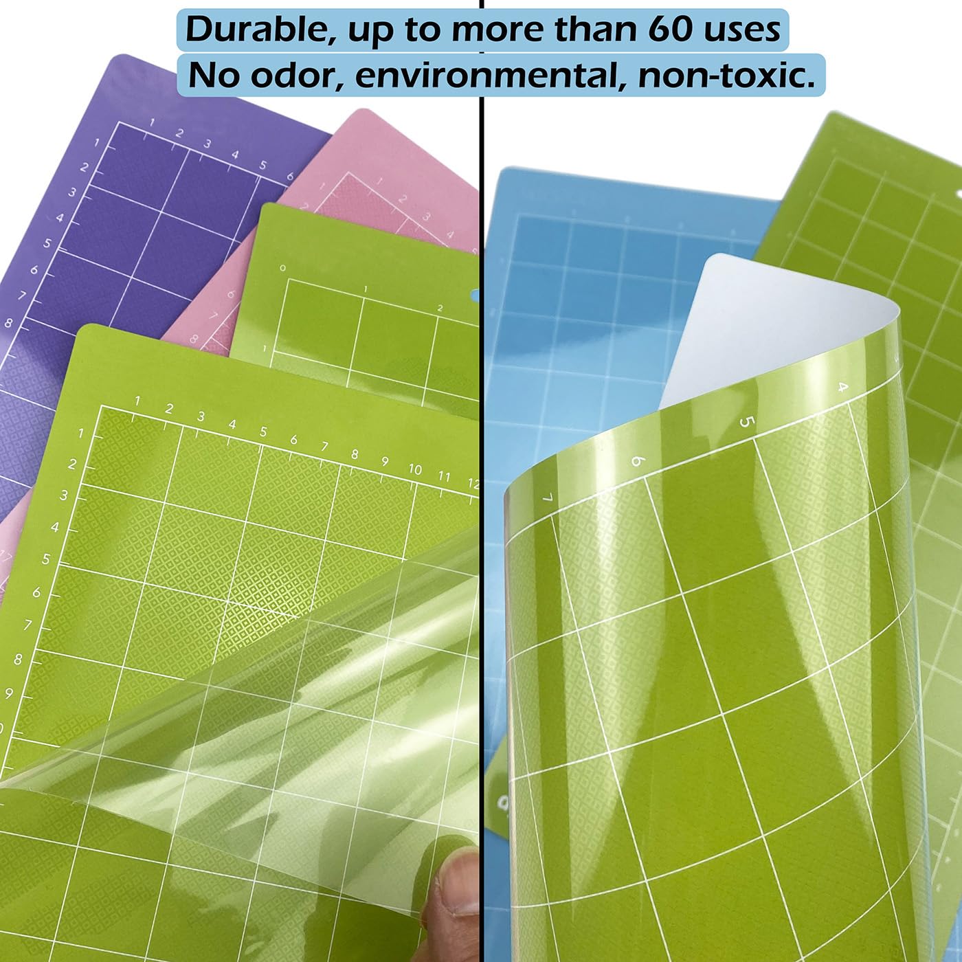 ReArt Cutting Mat Variety 6 Packs Adhesive Replacement - Strong, Standard, Light Suit for Maker/Explore Air 2/Air/One - 12in x 12in x 3 Packs, 12in x 24in x 3 Packs.