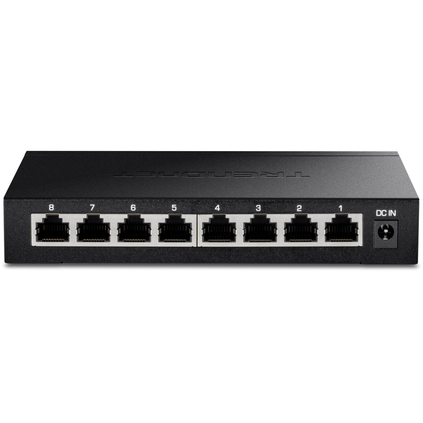 TRENDnet 8-Port Unmanaged 2.5G Switch, 8 x 2.5GBASE-T Ports, 40Gbps Switching Capacity, Backwards Compatible with 10-100-1000Mbps Devices, Fanless, Wall Mountable, Black, TEG-S380