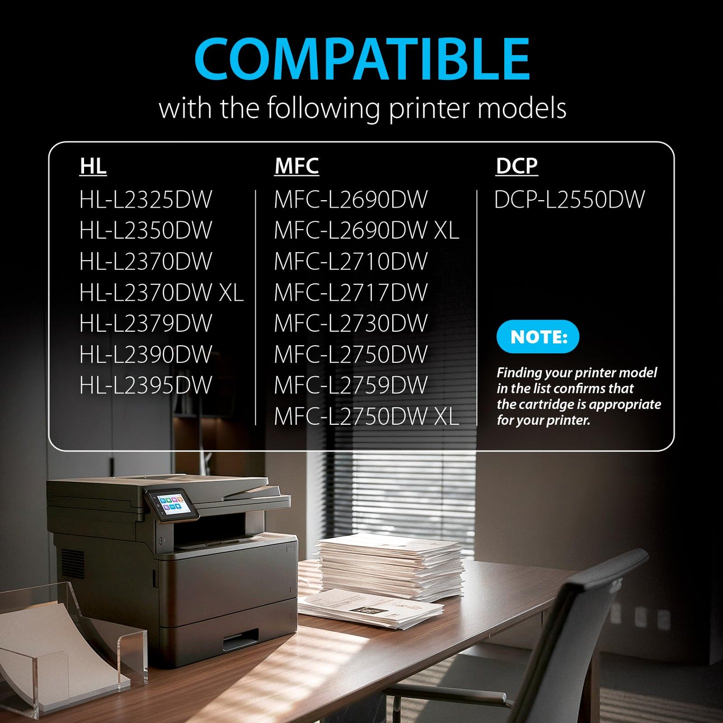 Smart Ink Compatible TN 760 Toner Cartridge Replacement 4 Pack for Brother TN760 TN730 (CHIP) to use with HL-L2390DW DCP-L2550DW HL-L2350DW HL-L2370DW MFC-L2710DW HL-L2370DWXL MFC-L2730DW MFC-L2750DW