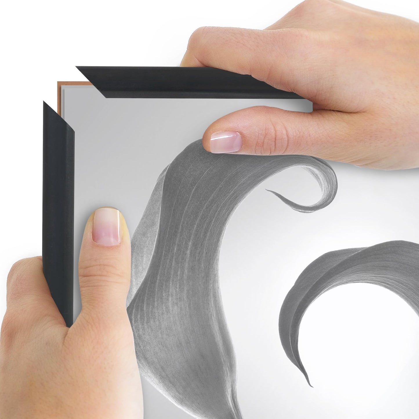 Americanflat 20x30 Poster Frame with Polished Front Cover - Set of 3 - Slide-In Photo Frame with Buildable Molding - Fusion Collection - Picture Frames for Wall Display - Black