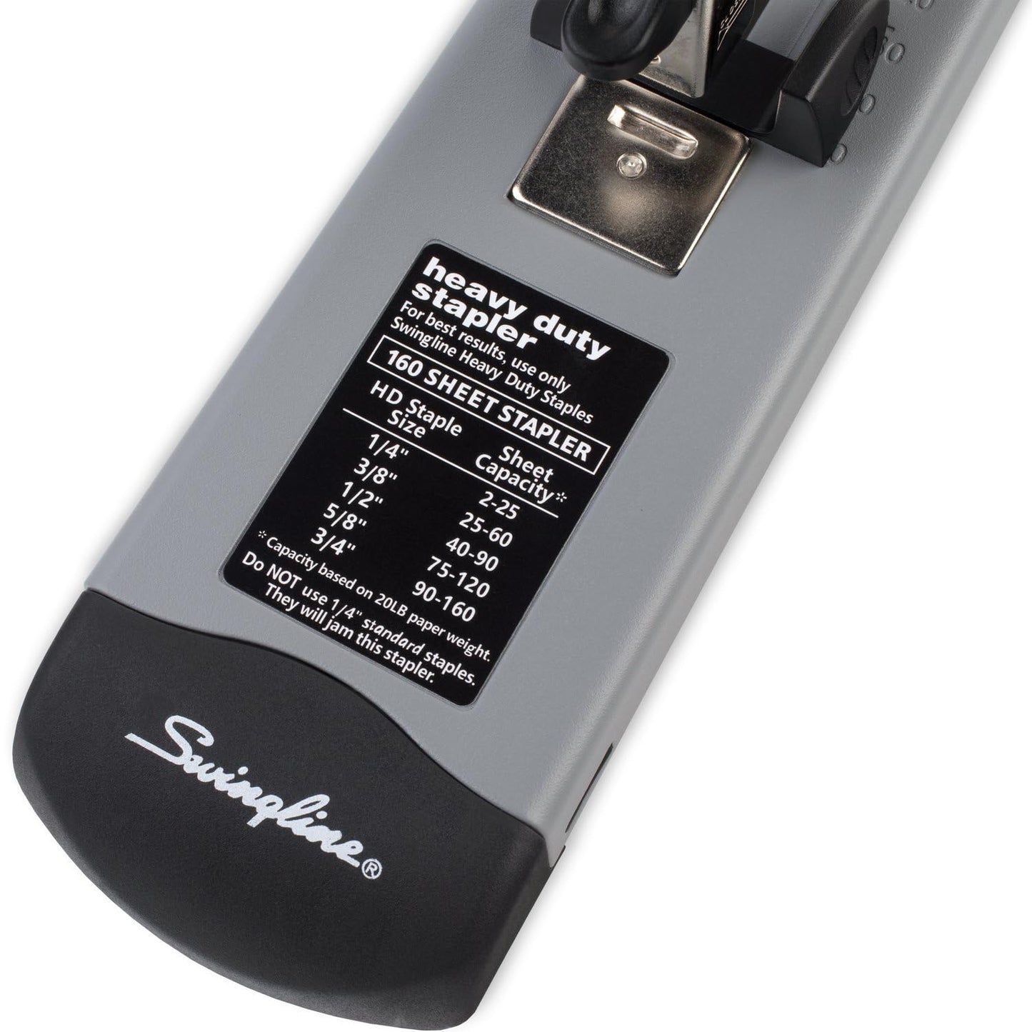 Swingline Heavy Duty Stapler, 160 Sheets, Black/Gray (S7039005)