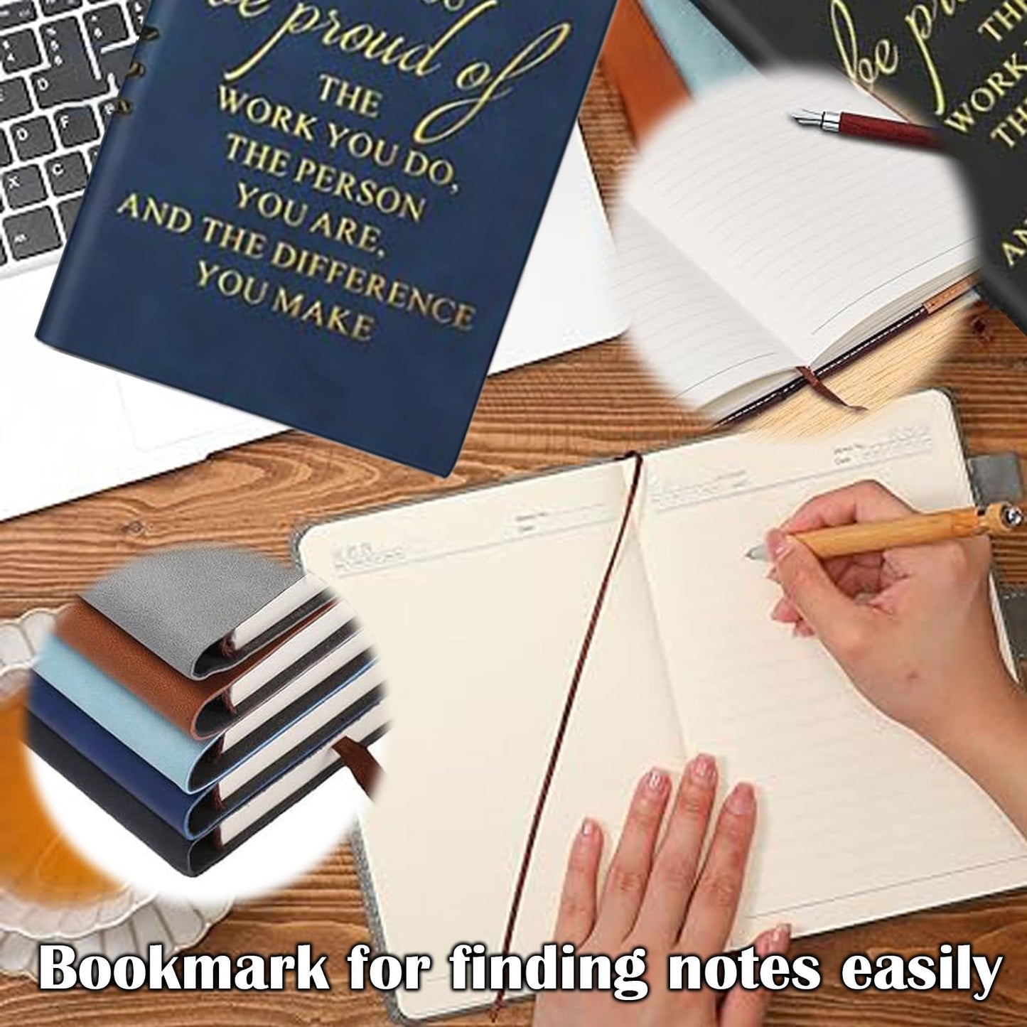 Aliji 5 Pcs Inspirational Notebooks, A5 Inspirational Notebooks Employee Gifts Thank you Notepad for Teacher Student Coworker Team, 200 Page