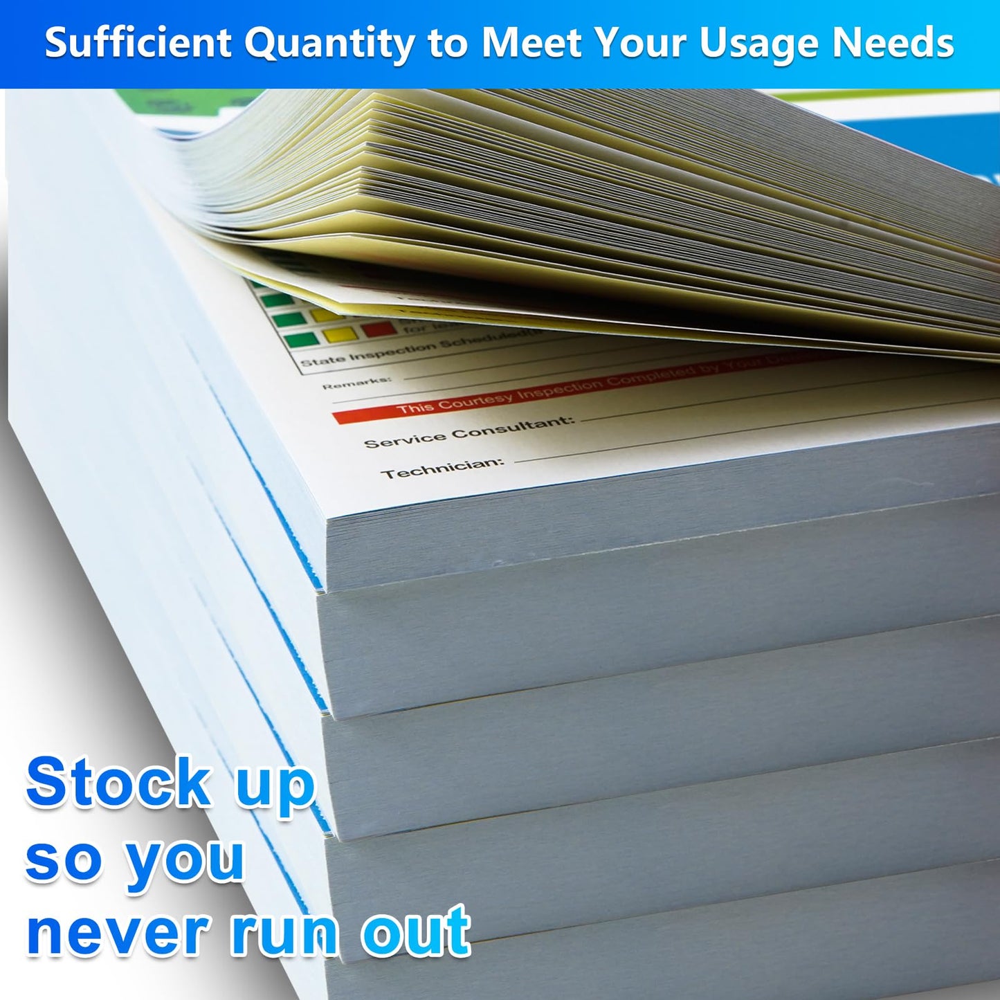 CreativeInk 200 Sets Multi-Point Automotive/Vehicle Inspection Report Forms 2-ply Carbonless for Any Make of Vehicle, Inspection Checklist, DOT Compliant, 8-1/2 x 11-3/4”