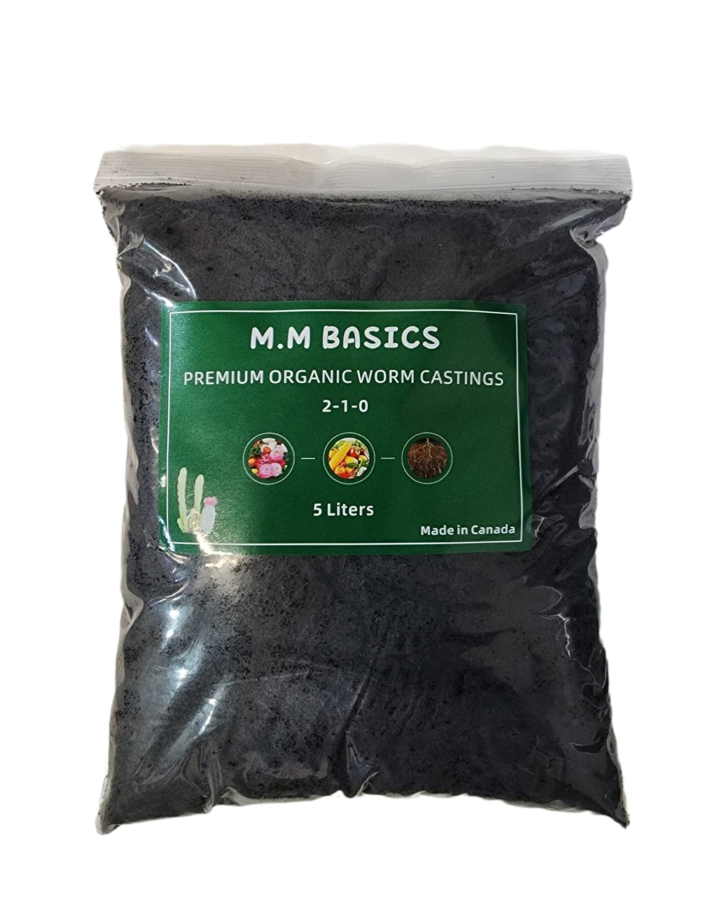 5 litres- Fresh Worm Castings for Plants, Loaded with Beneficial microorganisms, 5 Pounds