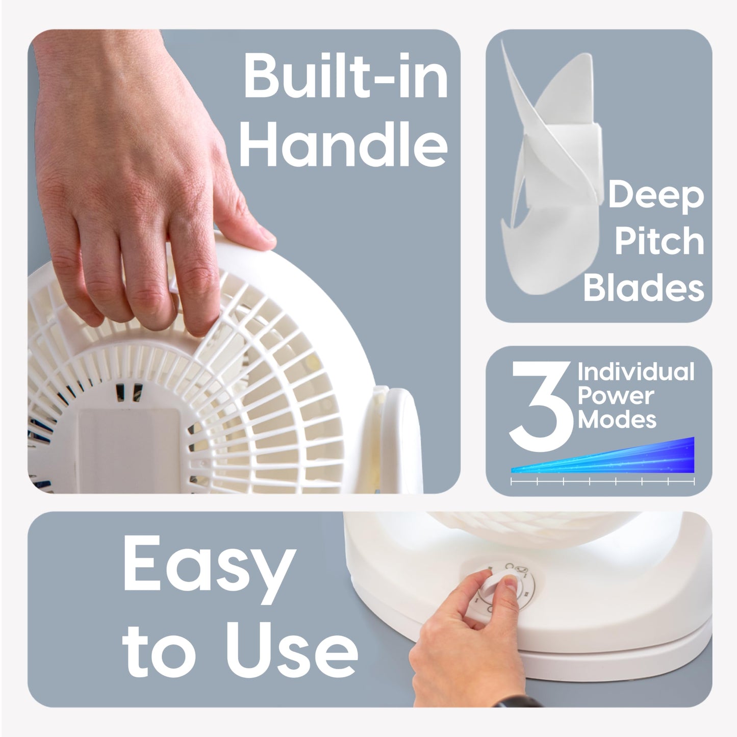 IRIS USA WOOZOO Desk Fan with Remote, Oscillating Table Air Circulator, 3 Speeds, 52ft Max Air Distance, 112° Adjustable Tilt, 30db Low Noise Motor, Small Fan for Bedroom, Office, Dorm, White
