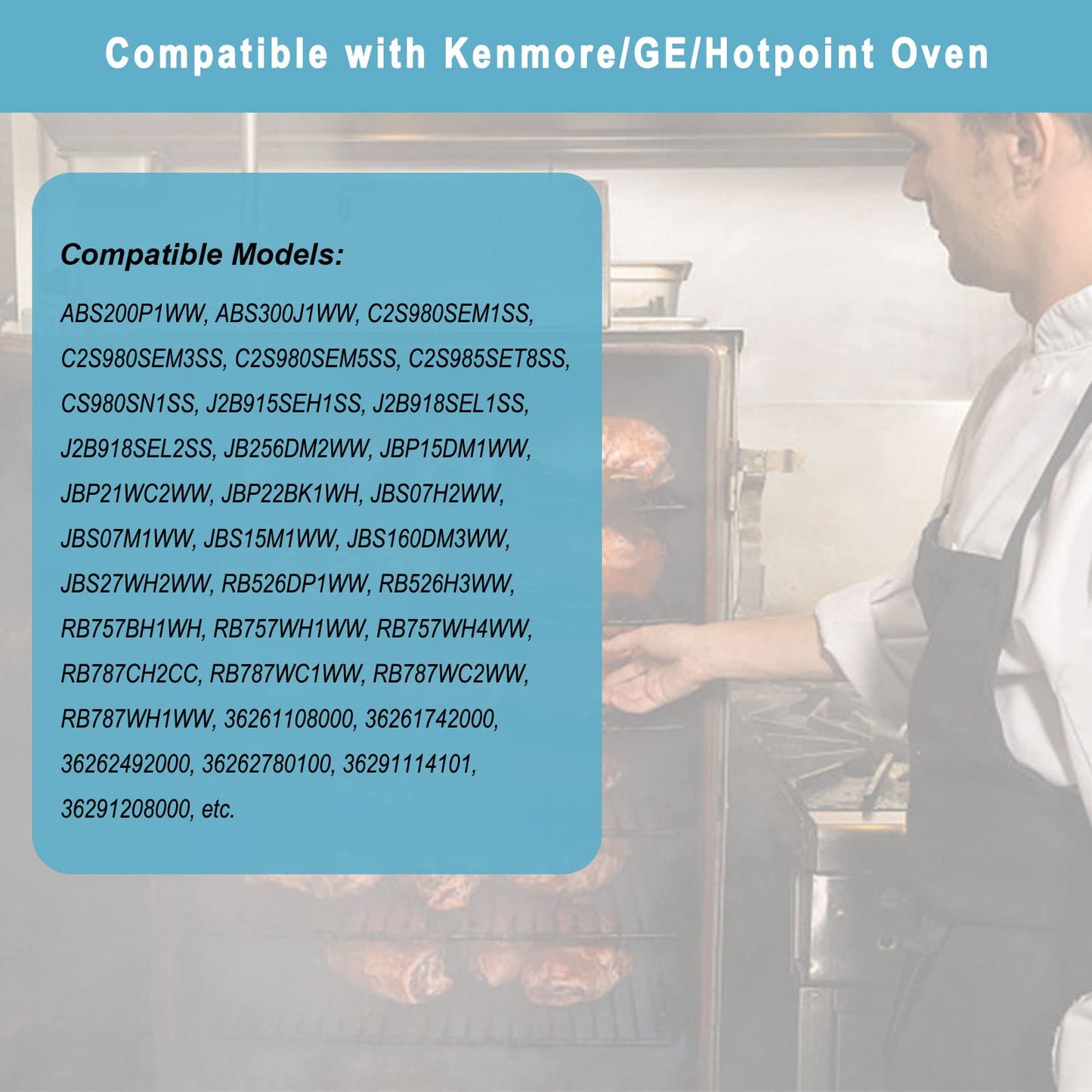 WB44K10005 Bake Element Replacement Bake and Broil Elements- Compatible with GE Hotpoint Kenmore Oven Heating Element - Replaces WB44K10001 AP2030964 EA249238 PS249238