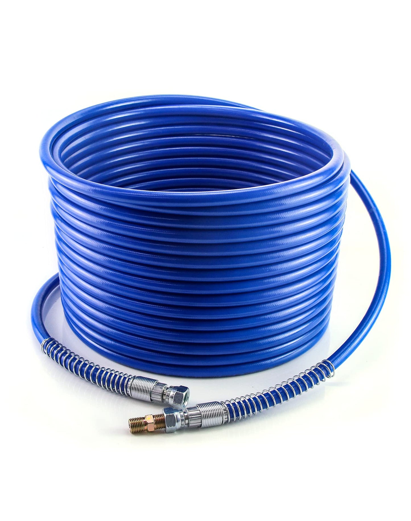 QWORK Airless Paint Hose, 50 Ft. x 1/4 In Airless Paint Sprayer Hose, 3300 PSI Universal Flexible Fiber Tube, High Pressure Sprayer Tube, Blue