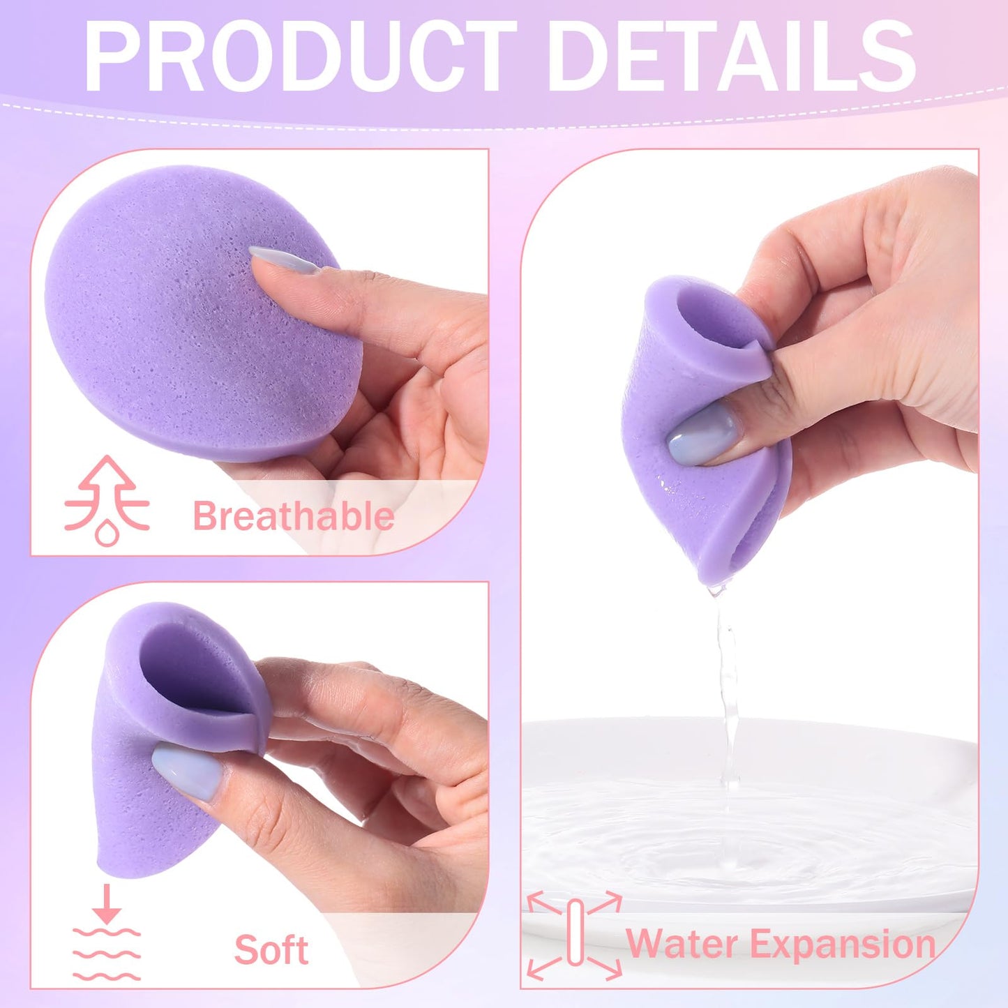 Mifoci 960 Pieces Compressed Facial Sponges for Estheticians, Makeup Removal Sponge Pads for Women Spa Exfoliating Face Wash, 8 Colors