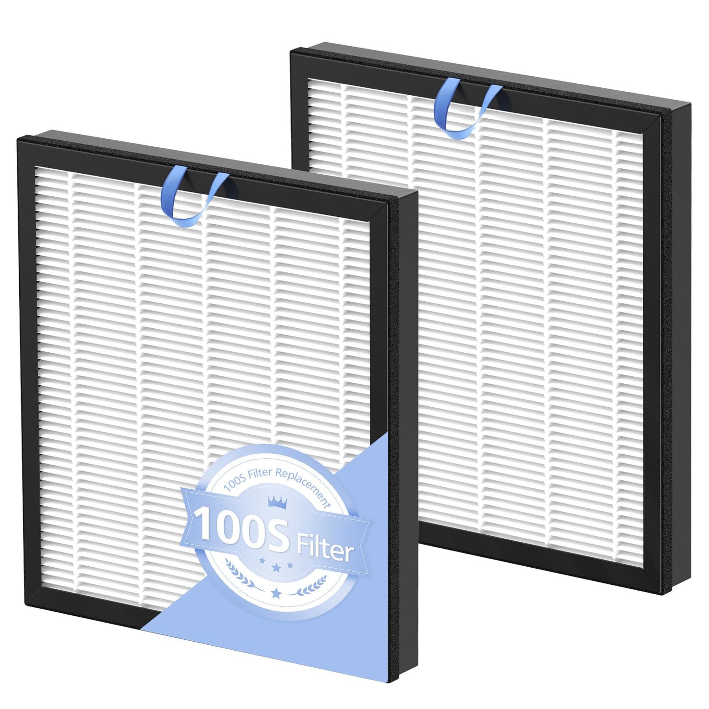 2 Pack Vital 100S Replacement Filter for LEVOIT Vital 100S Air Purifier, 3-in-1 Vital 100s Hepa Filter and High-Efficiency Activated Carbon Filters, Replace Part #Vital 100S-RF, White