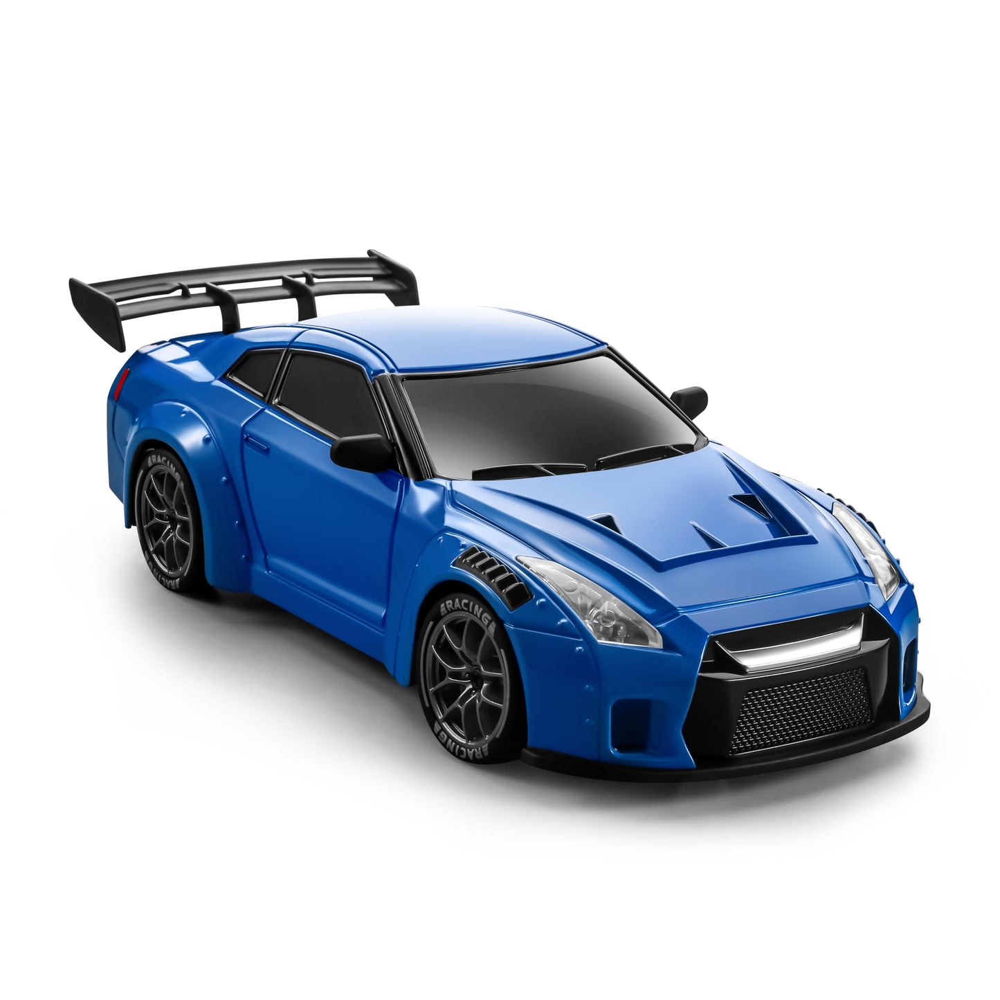 ACAMMZAR RC Drift Car, 1:24 Remote Control Car for Kids, 20KM/H 4WD High Speed RC Cars with Lights, Extra Racing Tires, Vehicle for Adults Boys Girls, Dark Blue