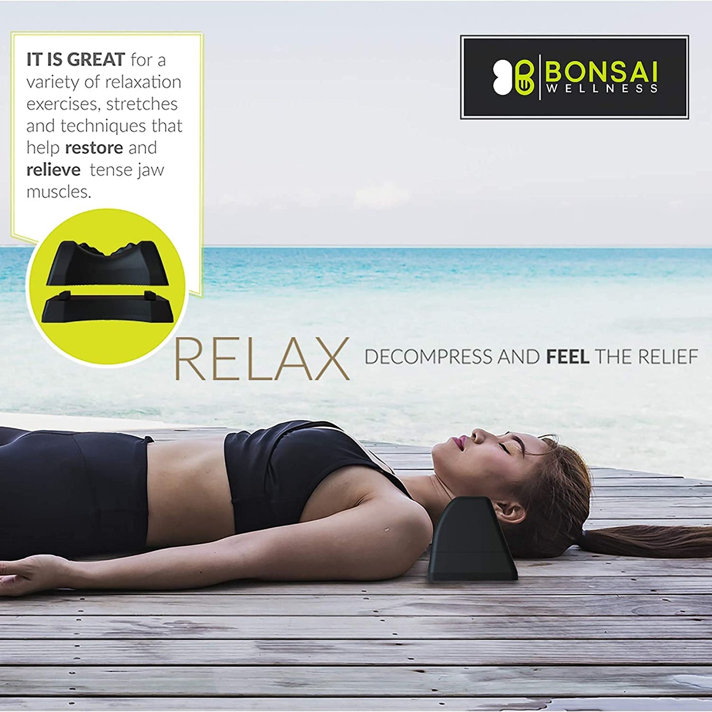 BONSAI WELLNESS -Occipital Release Tool 2.0 Cervical Traction for Neck and Shoulder Pain Chiropractic Alignment Pivot Device for Trigger Point Therapy Fit Aches