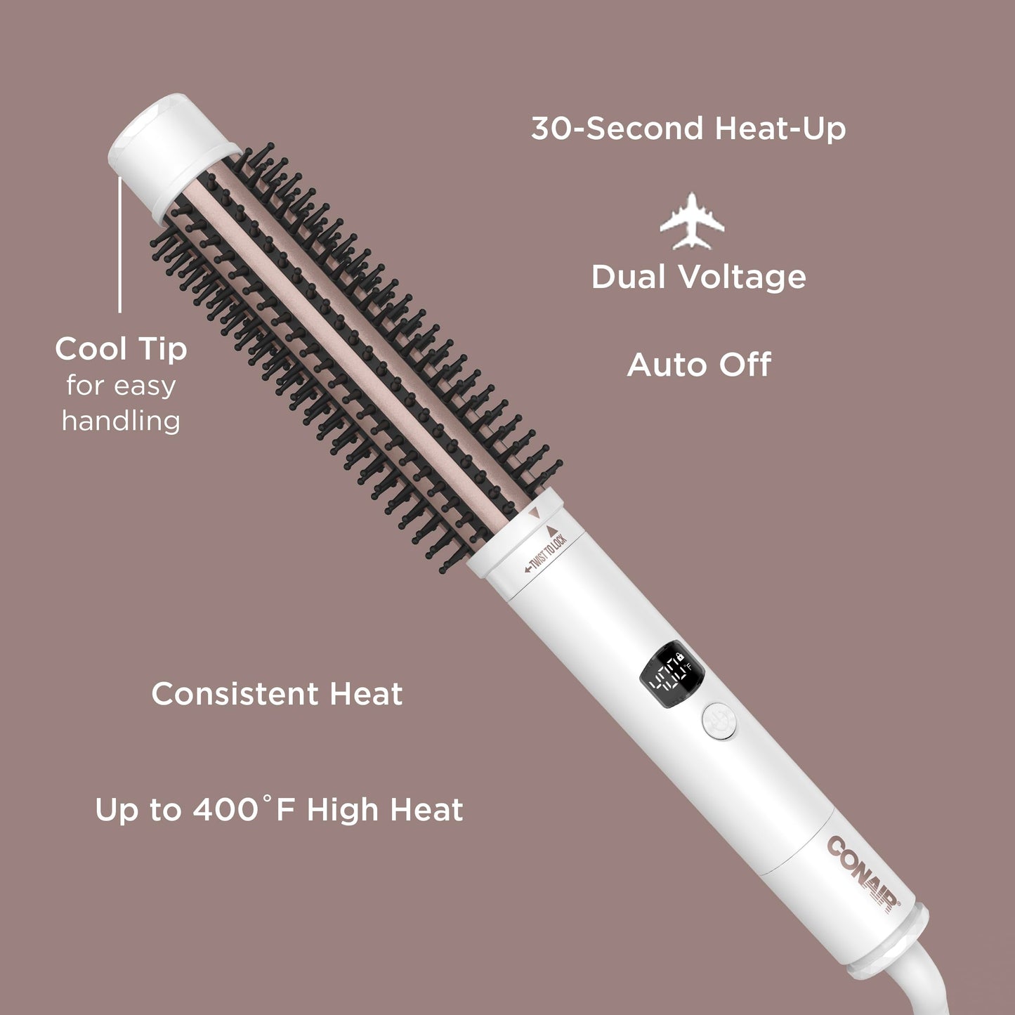 Conair Double Ceramic Multi-Attachment Hair Styler, 5-in-1 Curling Wand Set to Create Curls, Waves, and Blowouts, Ceramic Technology Eliminates Damaging Hot Spots, Hair Curler