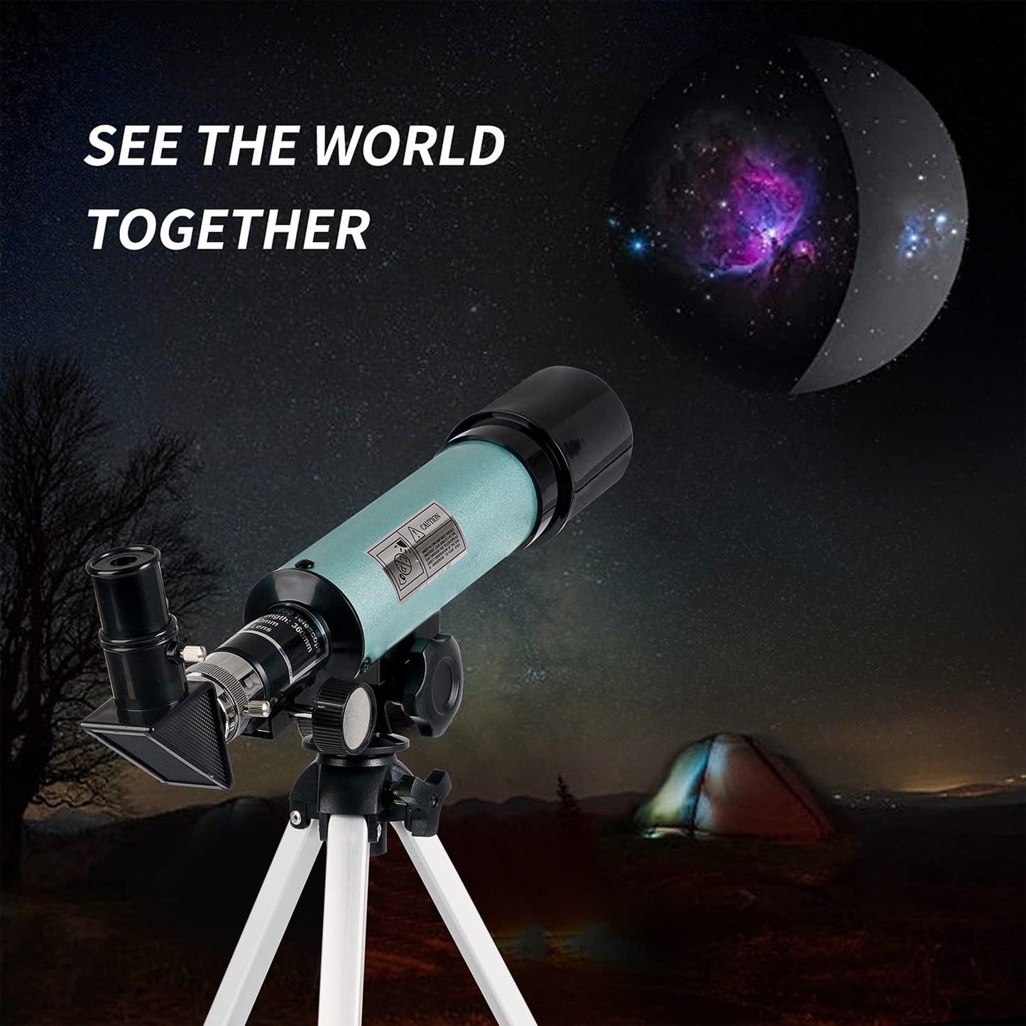 Mijiaowatch Telescopes for Kids, 50mm Aperture 360mm Astronomical Telescope 90X Zoom HD Outdoor Monocular Space Telescope Portable Refractor Spotting Scope with Tripod for Kid/Adult/Beginner (50mm)