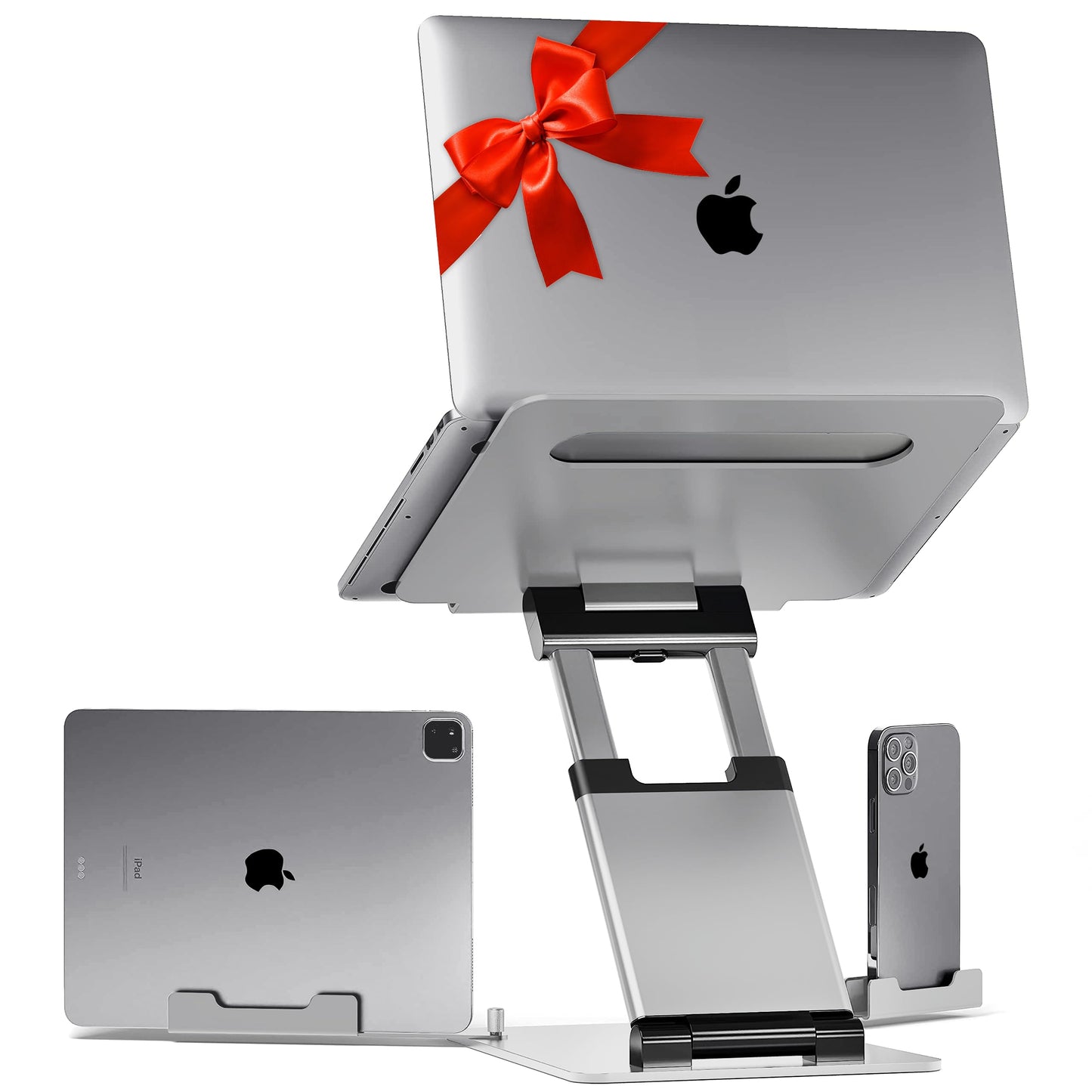 LIFELONG Laptop Stand for Desk, Adjustable Height up to 20", Laptop Riser Computer Pulpit Stand for Laptop, Portable Laptop Stands, Fits MacBook, Laptops 10 15 17 inches Laptop Holder and Laptop Desk